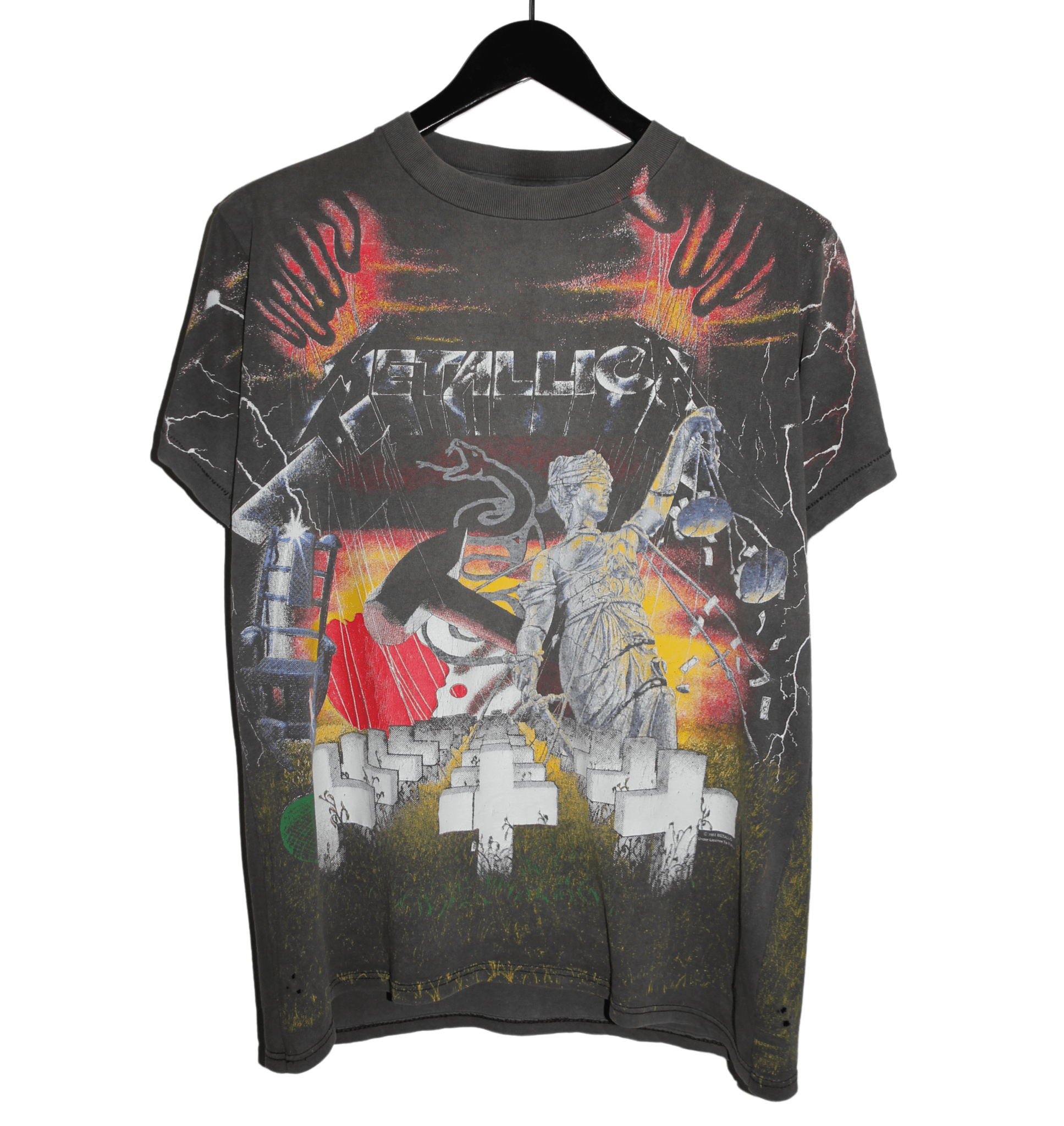Metallica 1991 All Over Print Shirt - Faded AU