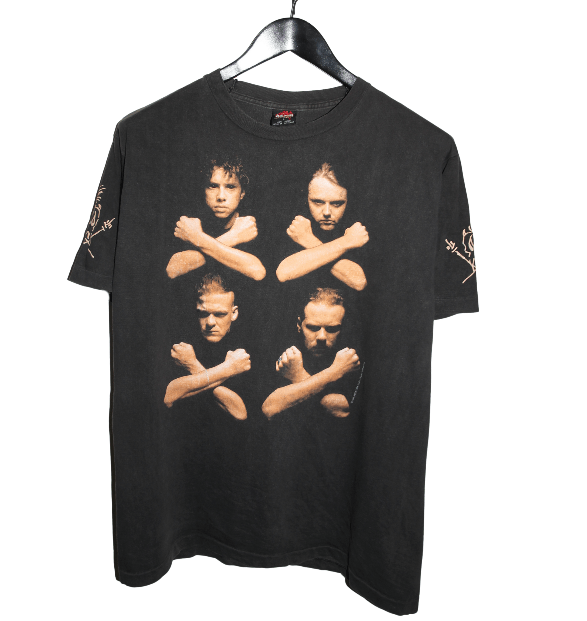 Metallica 1992 Birth School Metallica Death Shirt - Faded AU