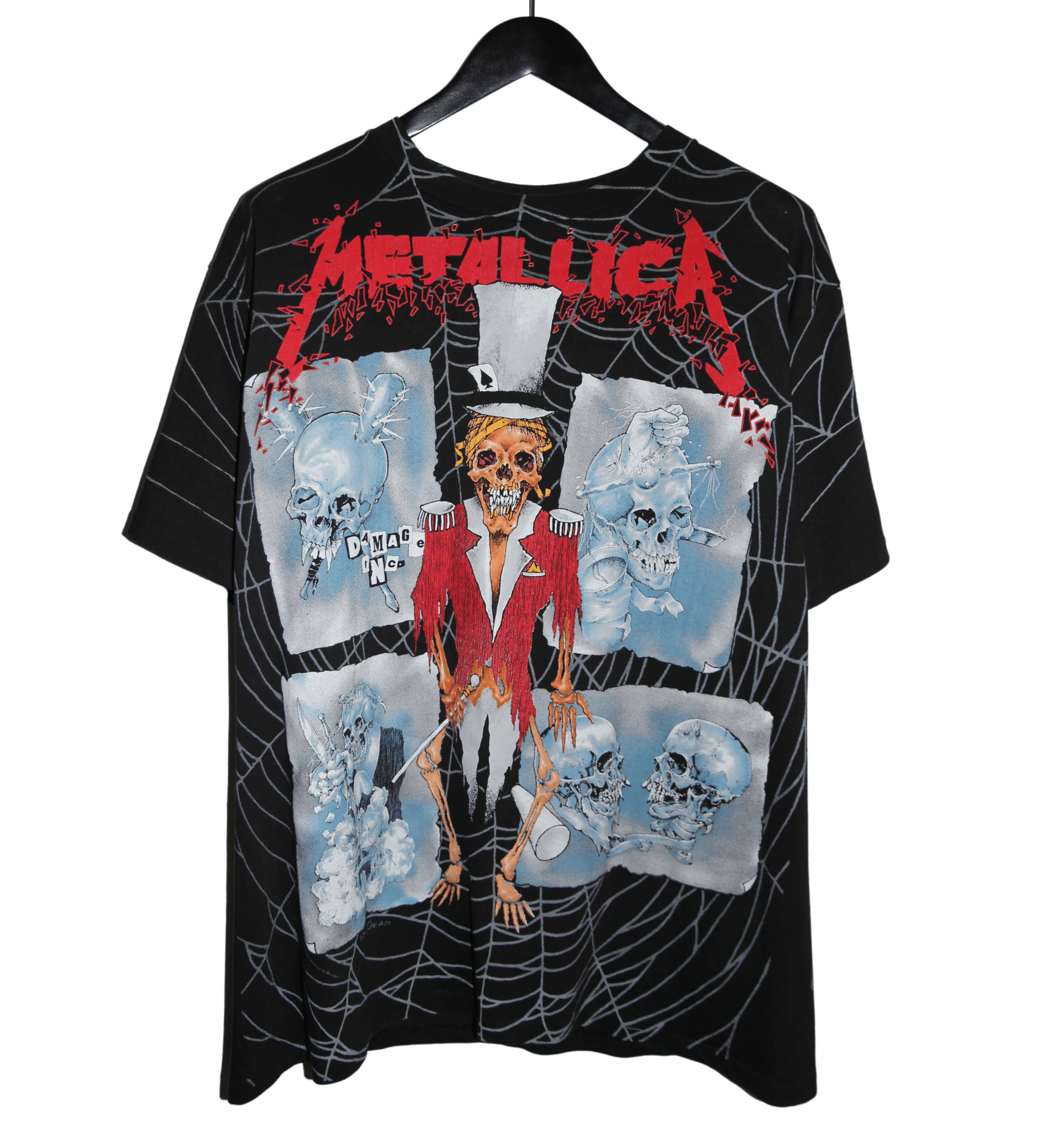 Metallica 1992 Ringmaster Pushead All Over Print Shirt - Faded AU