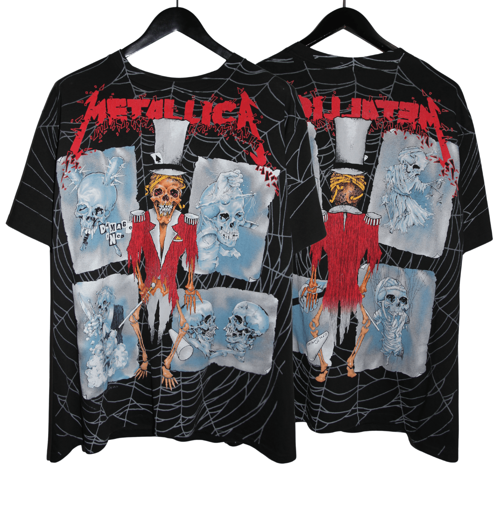 Metallica 1992 Ringmaster Pushead All Over Print Shirt - Faded AU