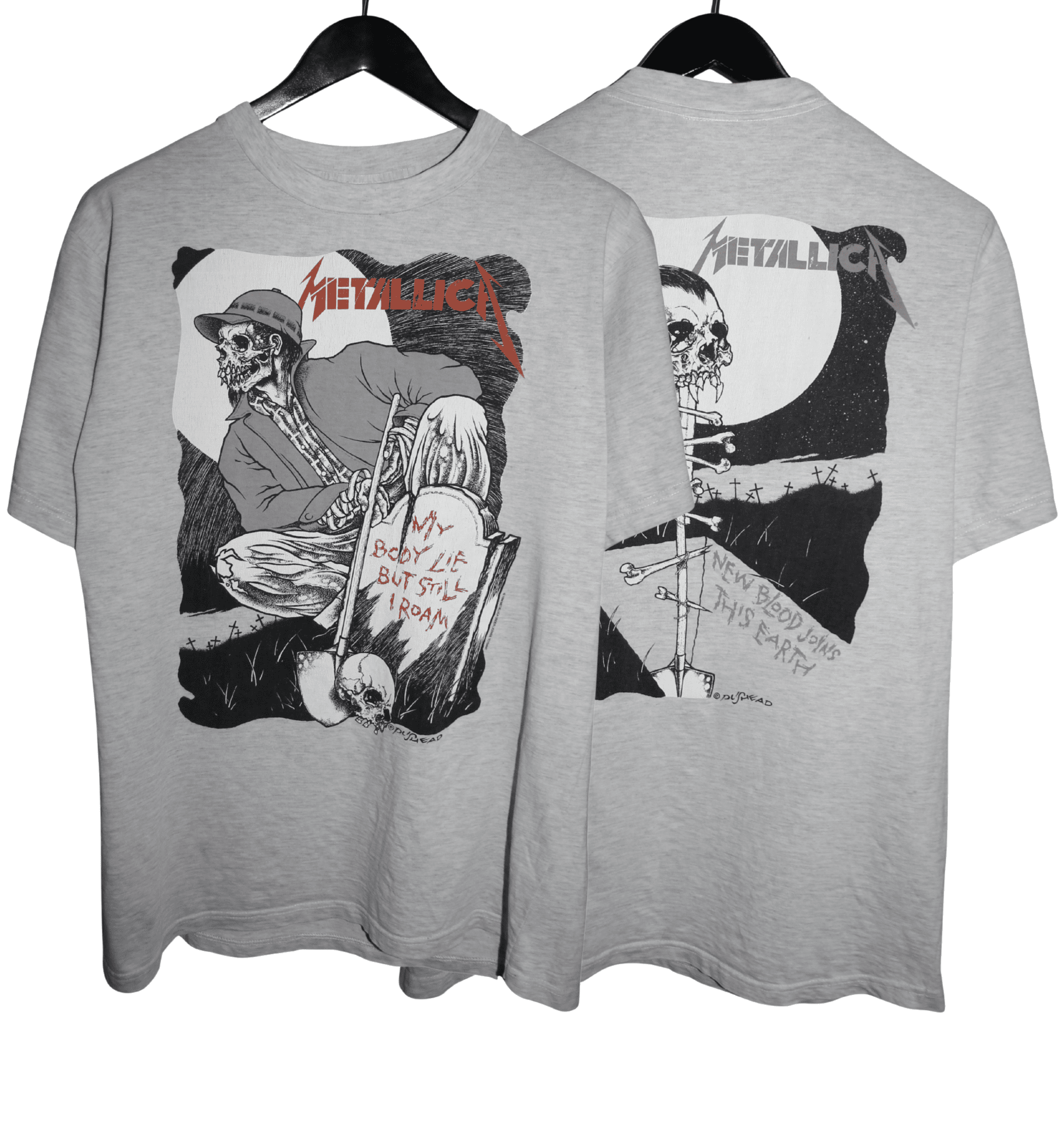 Metallica 1994 Grave Digger Pushead Shirt - Faded AU