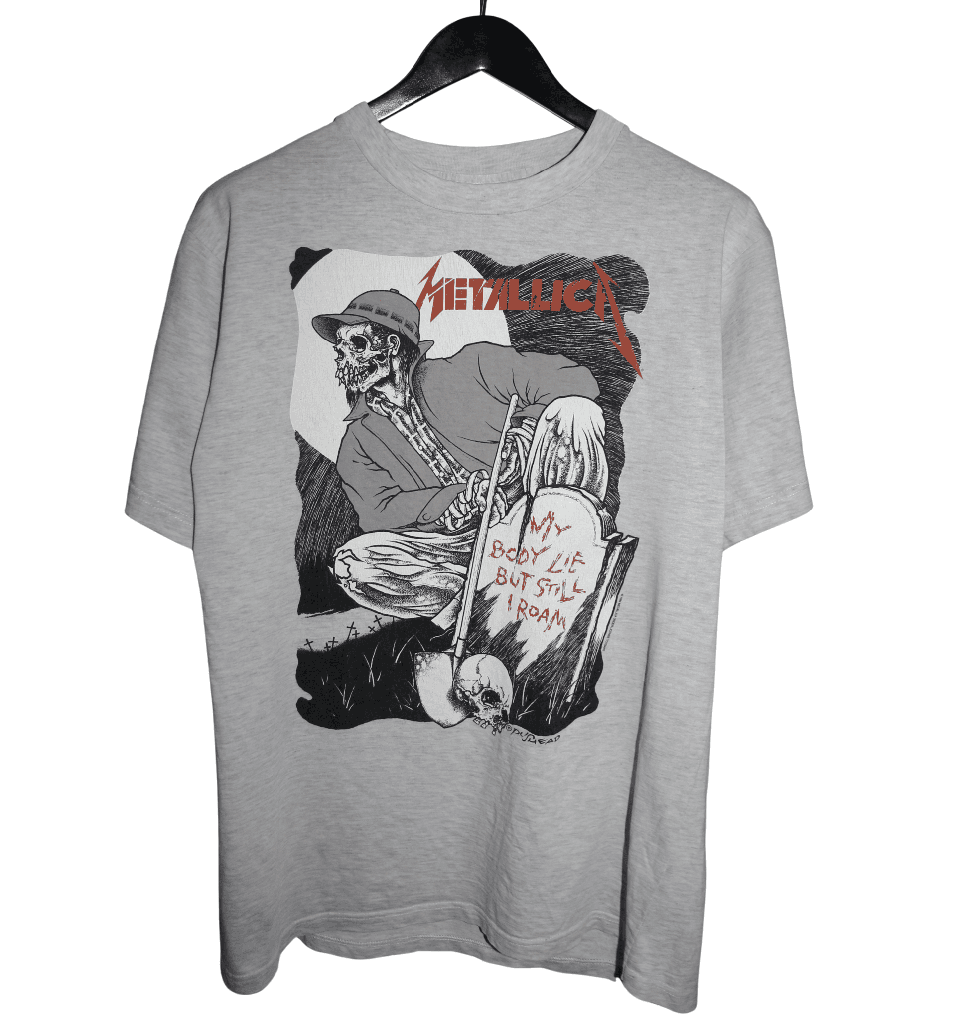 Metallica 1994 Grave Digger Pushead Shirt - Faded AU