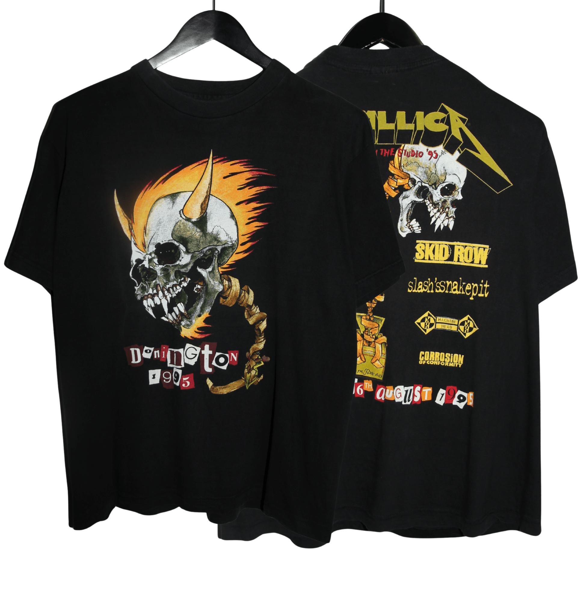 Metallica 1995 Pushead Donnington Tour Shirt - Faded AU