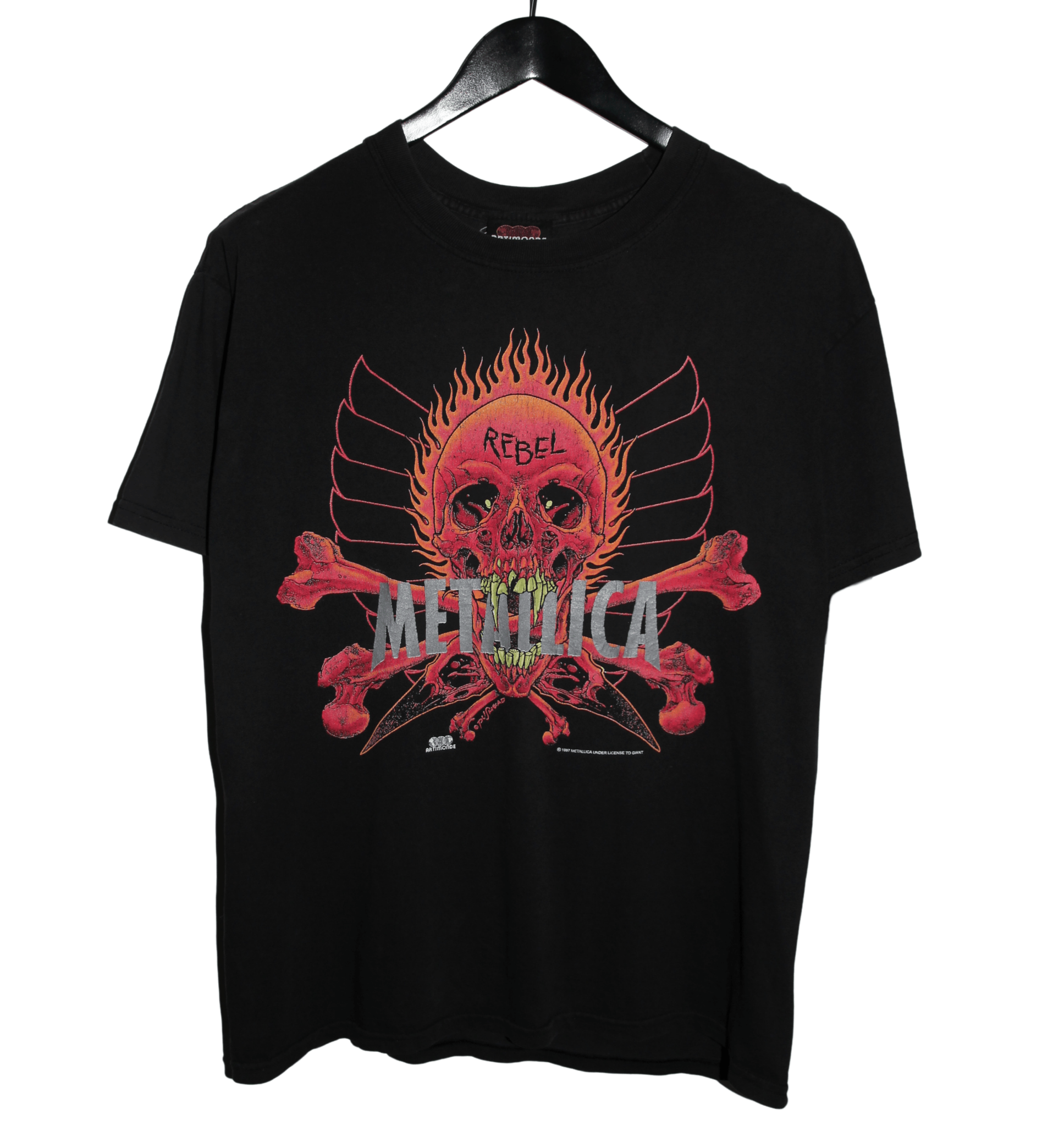 Metallica 1997 Rebel Pushead Shirt - Faded AU
