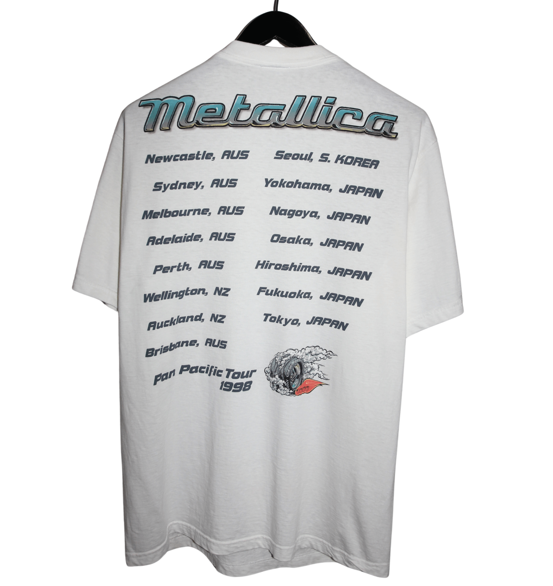 Metallica 1998 Gimme Fuel Pan Pacific Tour Shirt - Faded AU