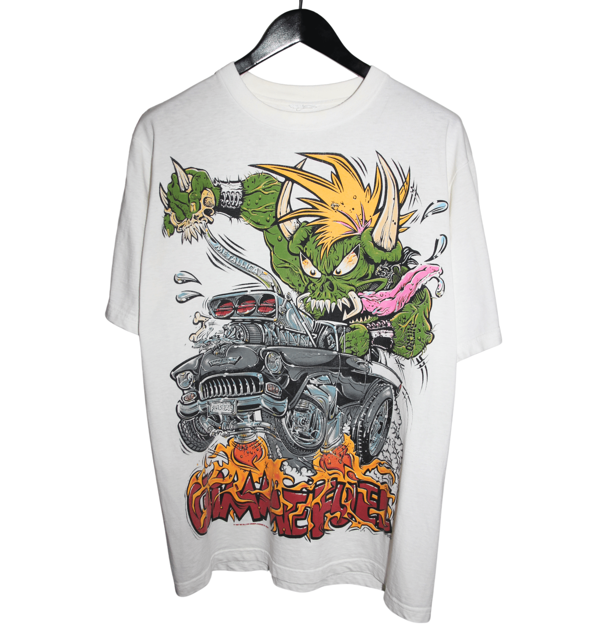 Metallica 1998 Gimme Fuel Pan Pacific Tour Shirt - Faded AU