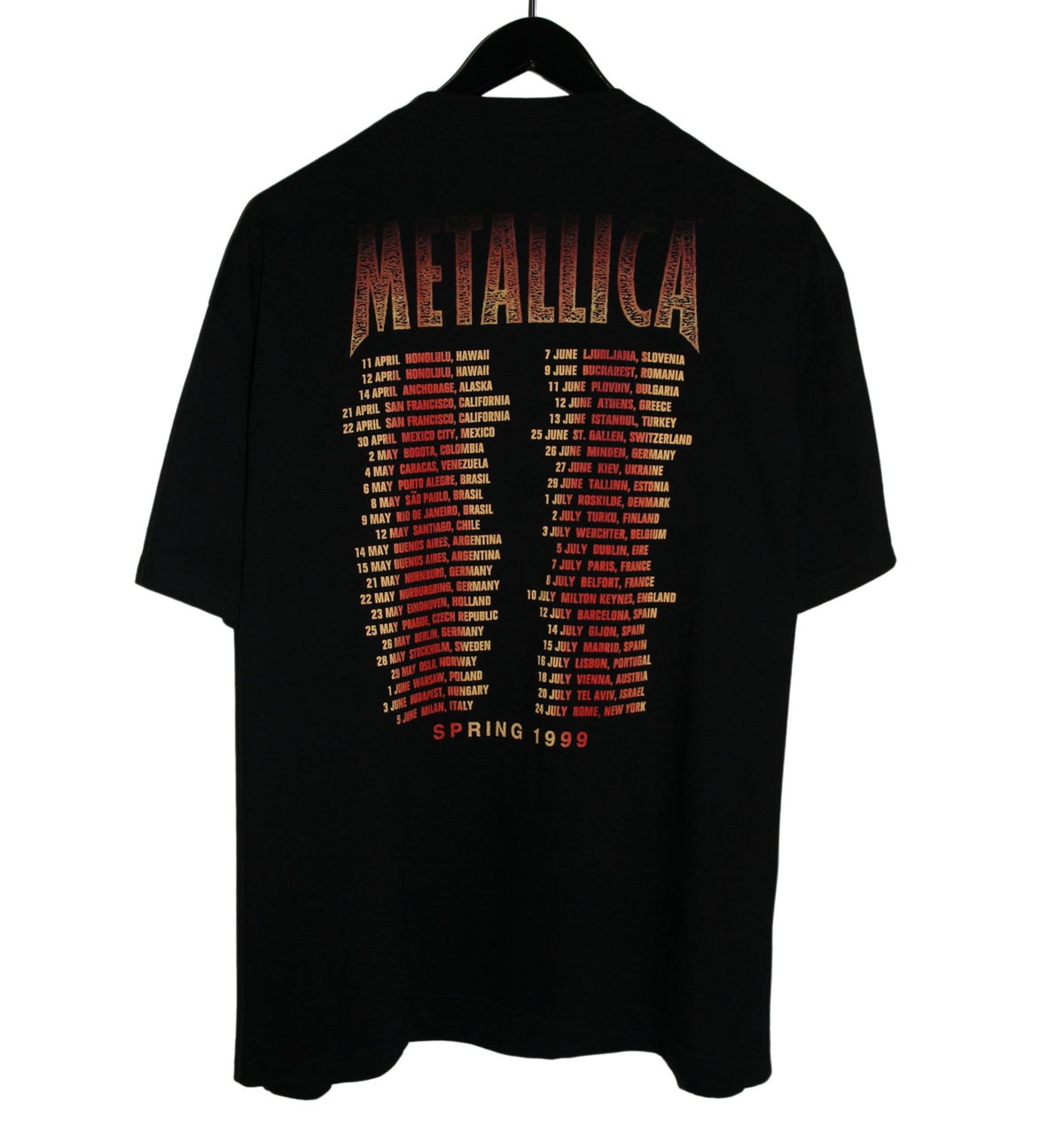 Metallica 1998 Poor Re - Touring Me Tour Shirt - Faded AU