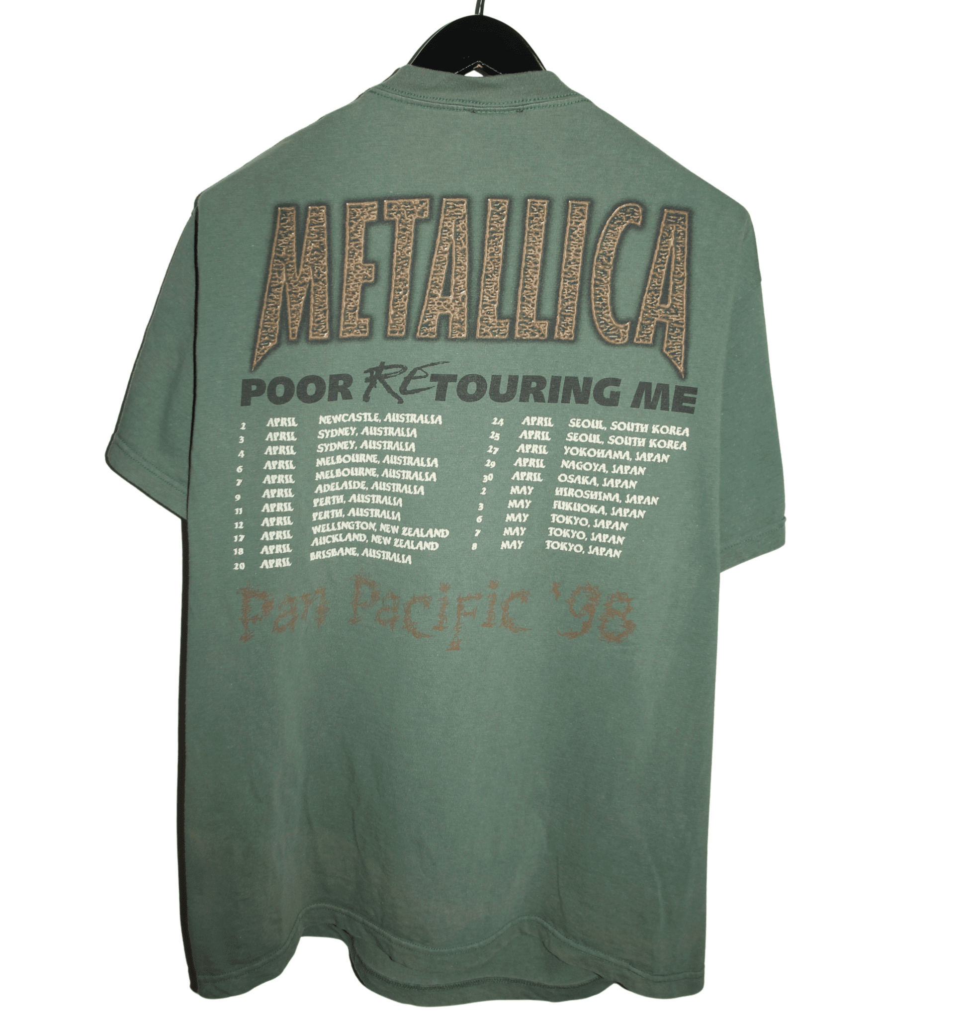 Metallica 1998 Poor Retouring Me Shirt - Faded AU