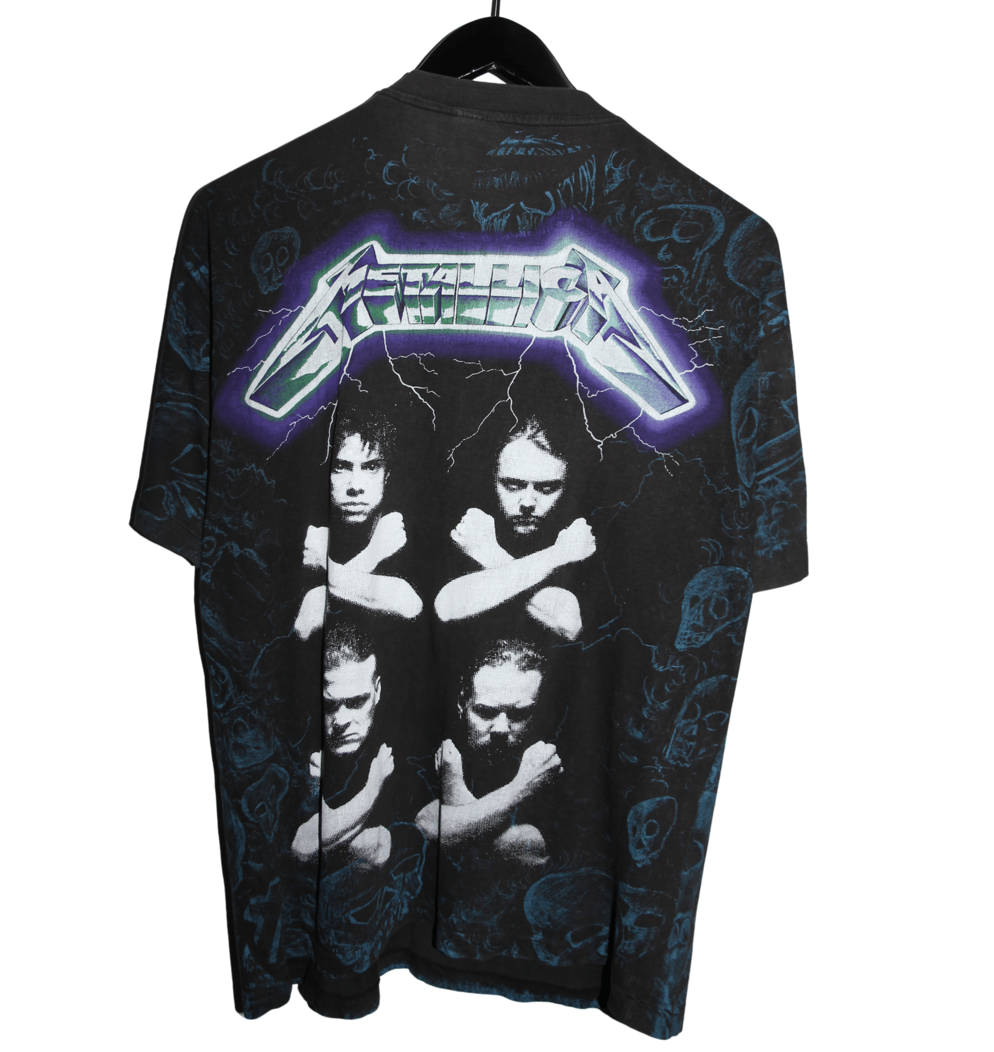 Metallica 90's Euro All Over Print Shirt - Faded AU