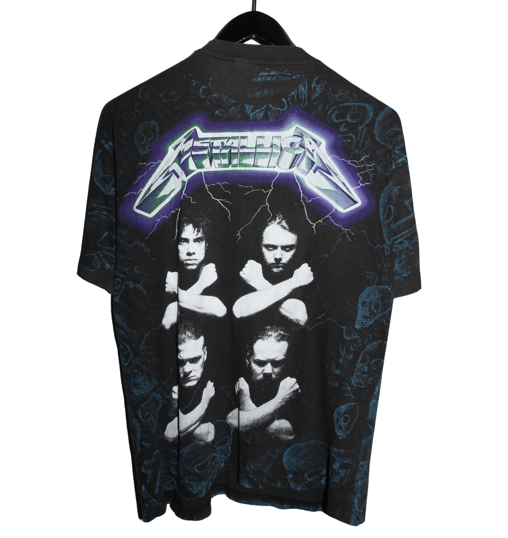 Metallica 90's Euro All Over Print Shirt - Faded AU