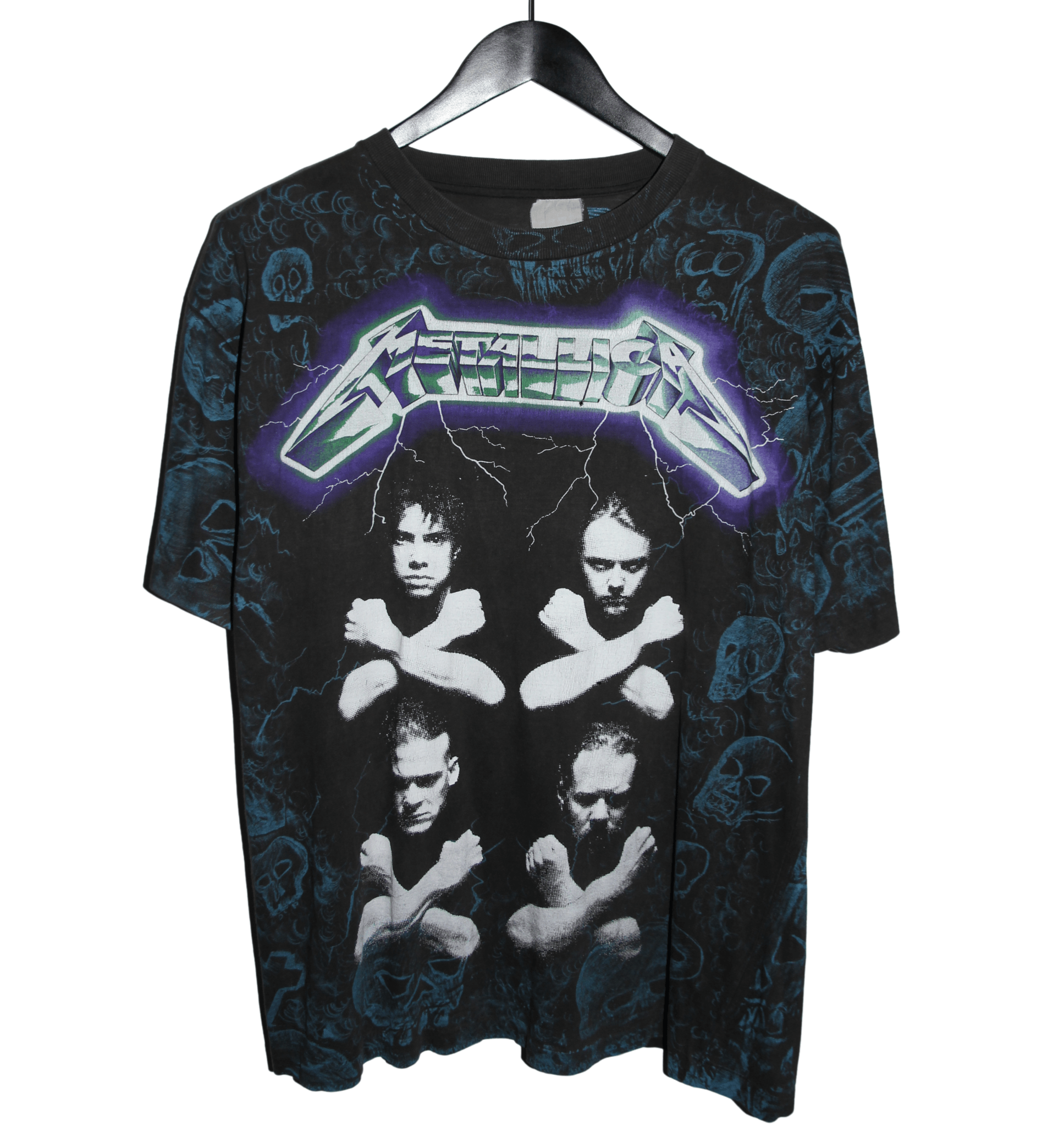 Metallica 90's Euro All Over Print Shirt - Faded AU