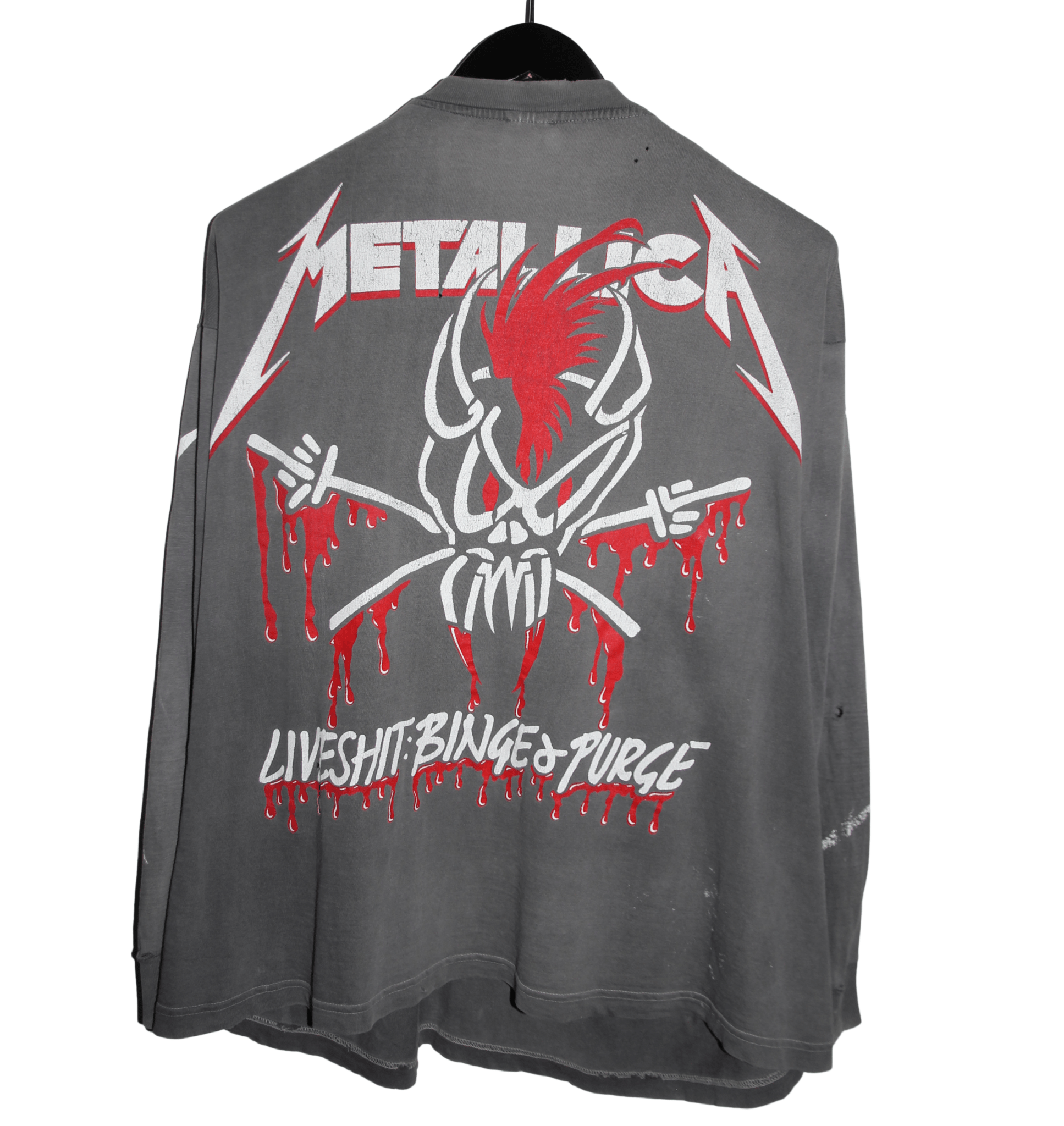 Metallica 90's Liveshit Binge & Purge Long Sleeve - Faded AU