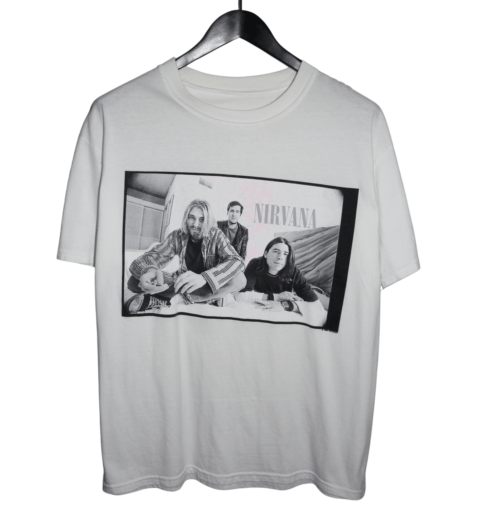 Nirvana 1996 Band Portrait Shirt - Faded AU