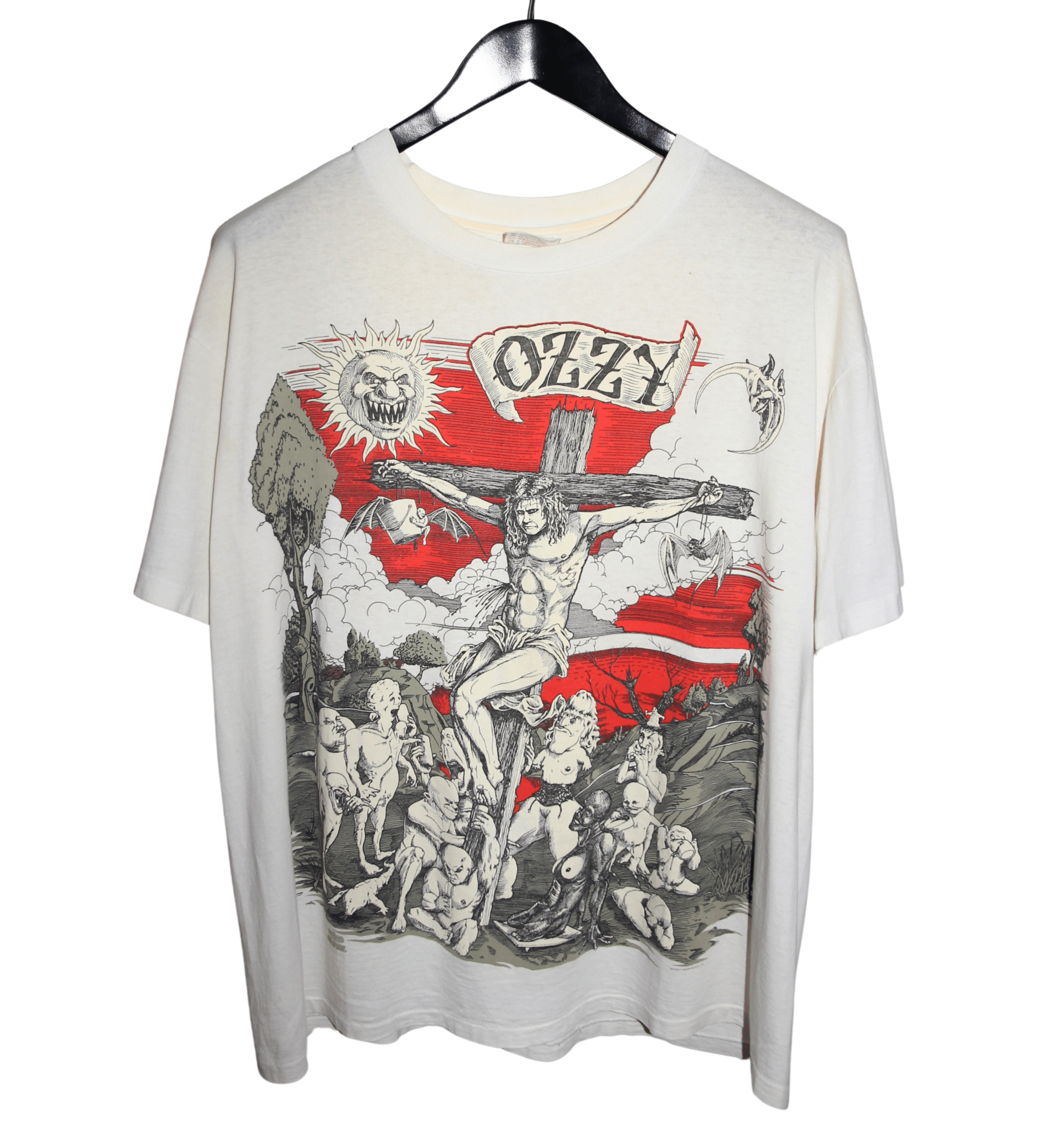 Ozzy Osborne 1991 Crucified Shirt - Faded AU