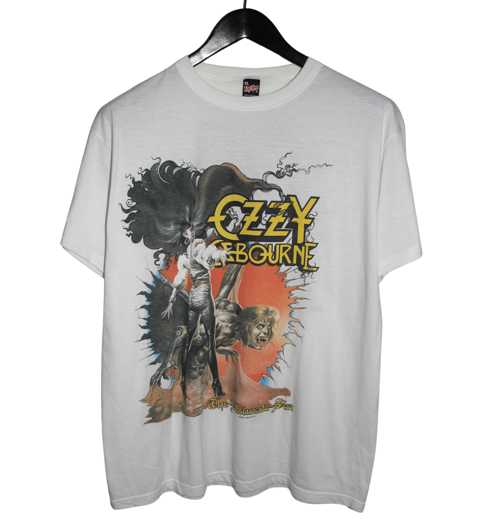 Ozzy Osbourne 1988 The Ultimate Sin UK Tour Shirt - Faded AU