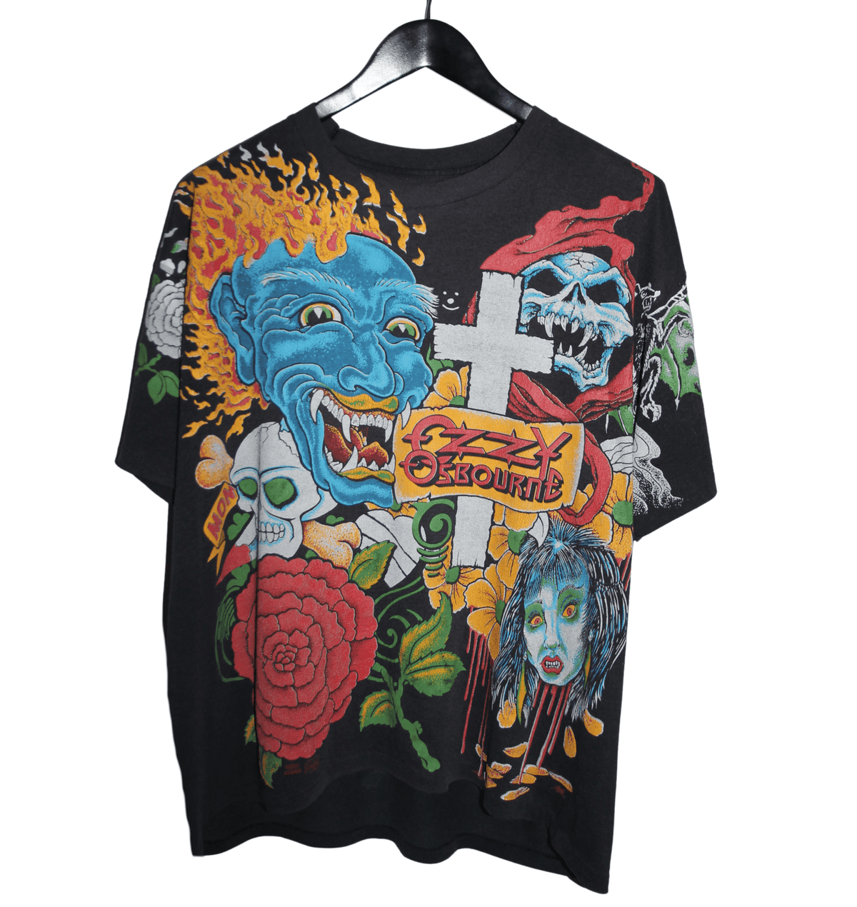 Ozzy Osbourne 1992 Tattoo All Over Print Shirt - Faded AU