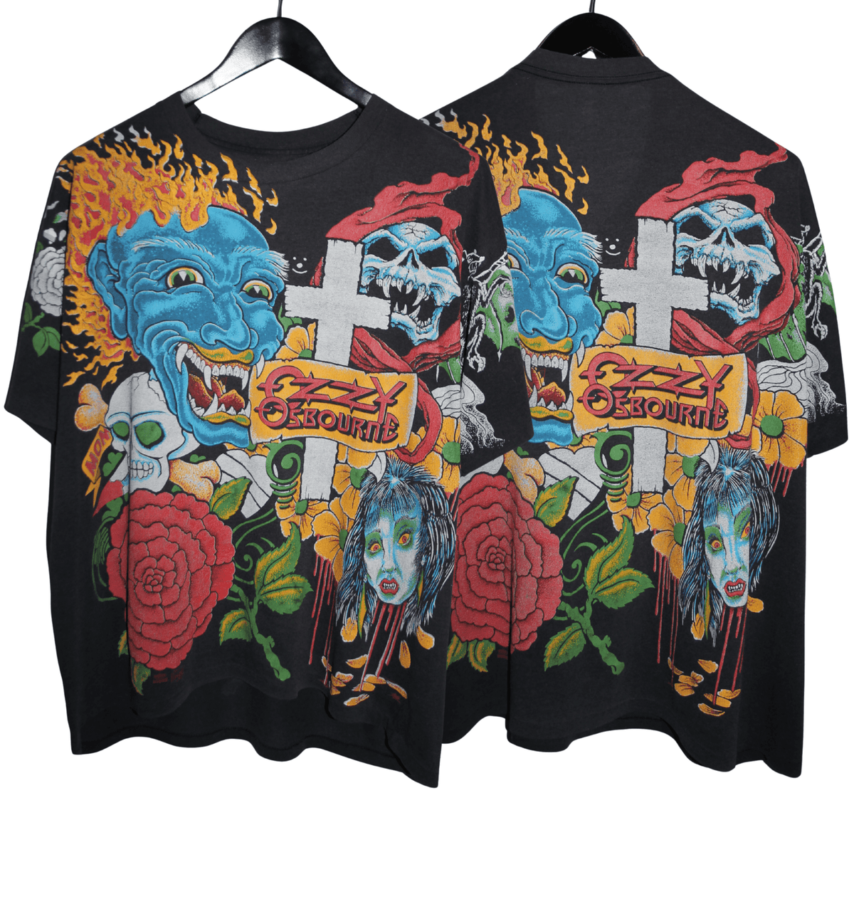 Ozzy Osbourne 1992 Tattoo All Over Print Shirt - Faded AU