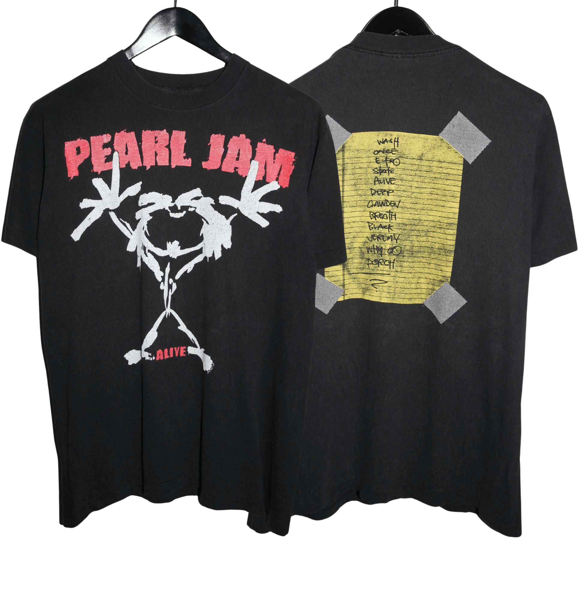 Pearl Jam 1992 Alive Ten Album Shirt - Faded AU