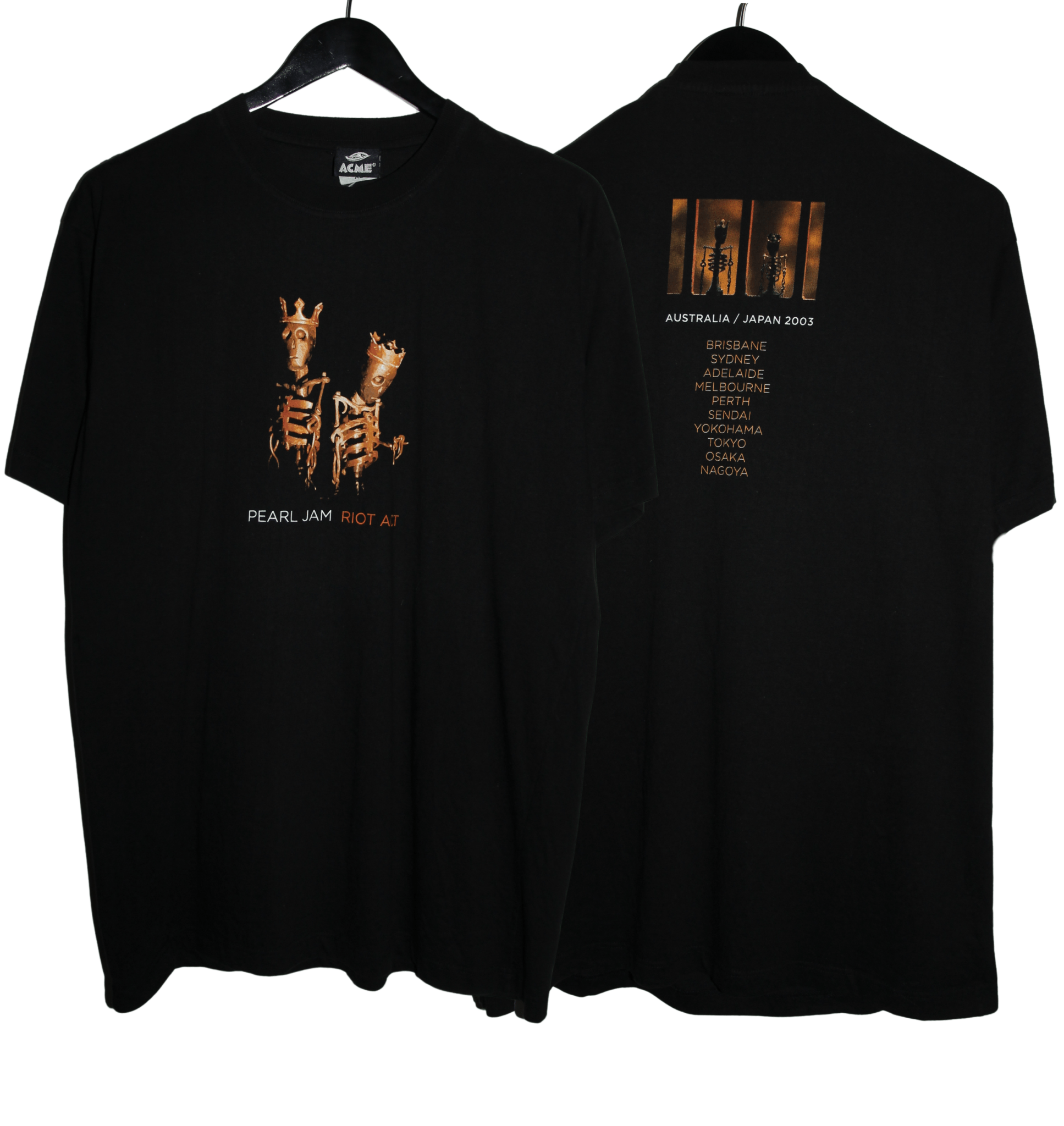 Pearl Jam 2003 Riot Act Tour Shirt - Faded AU