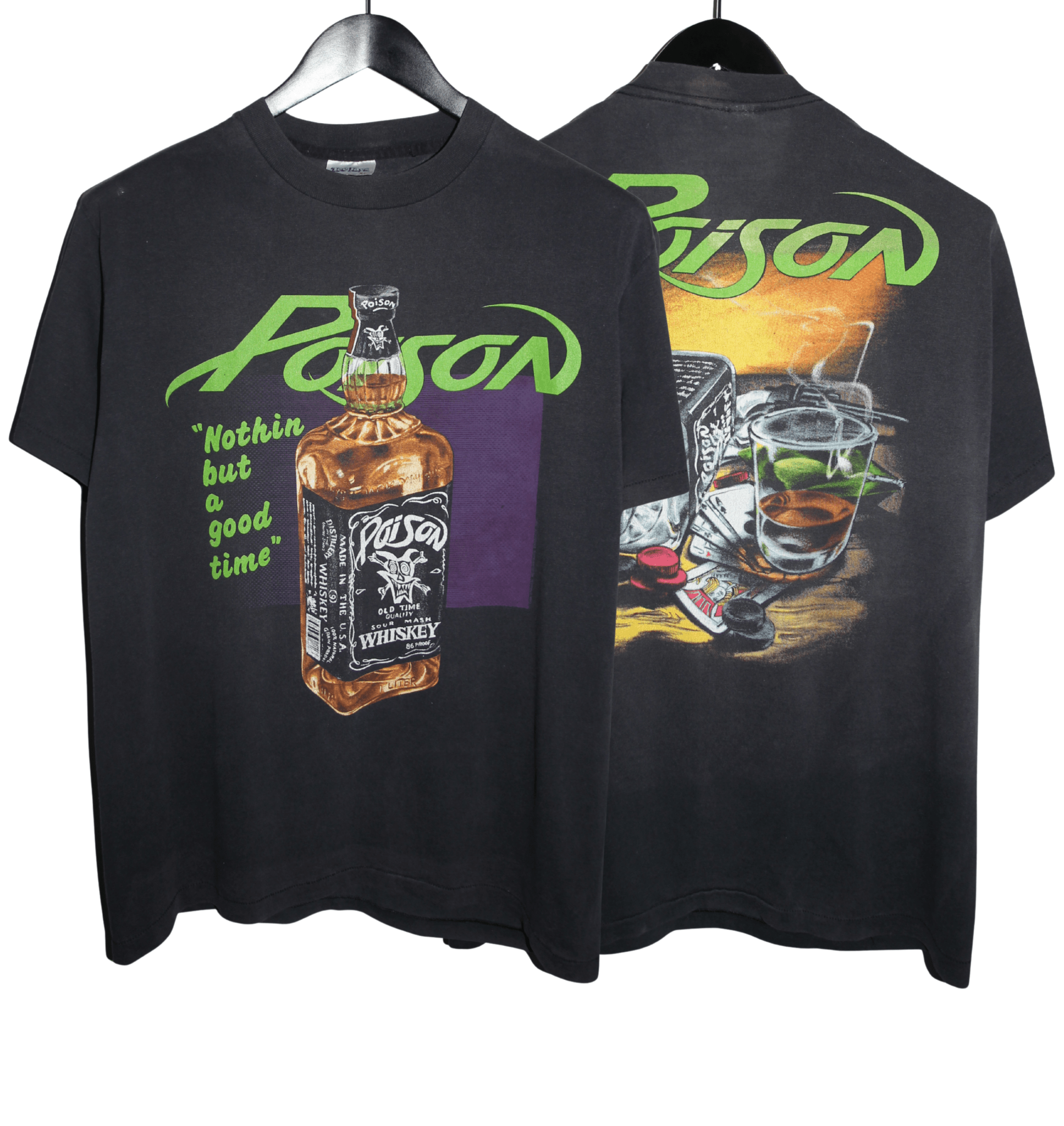 Poison 1988 Nothin' But A Good Time Shirt - Faded AU