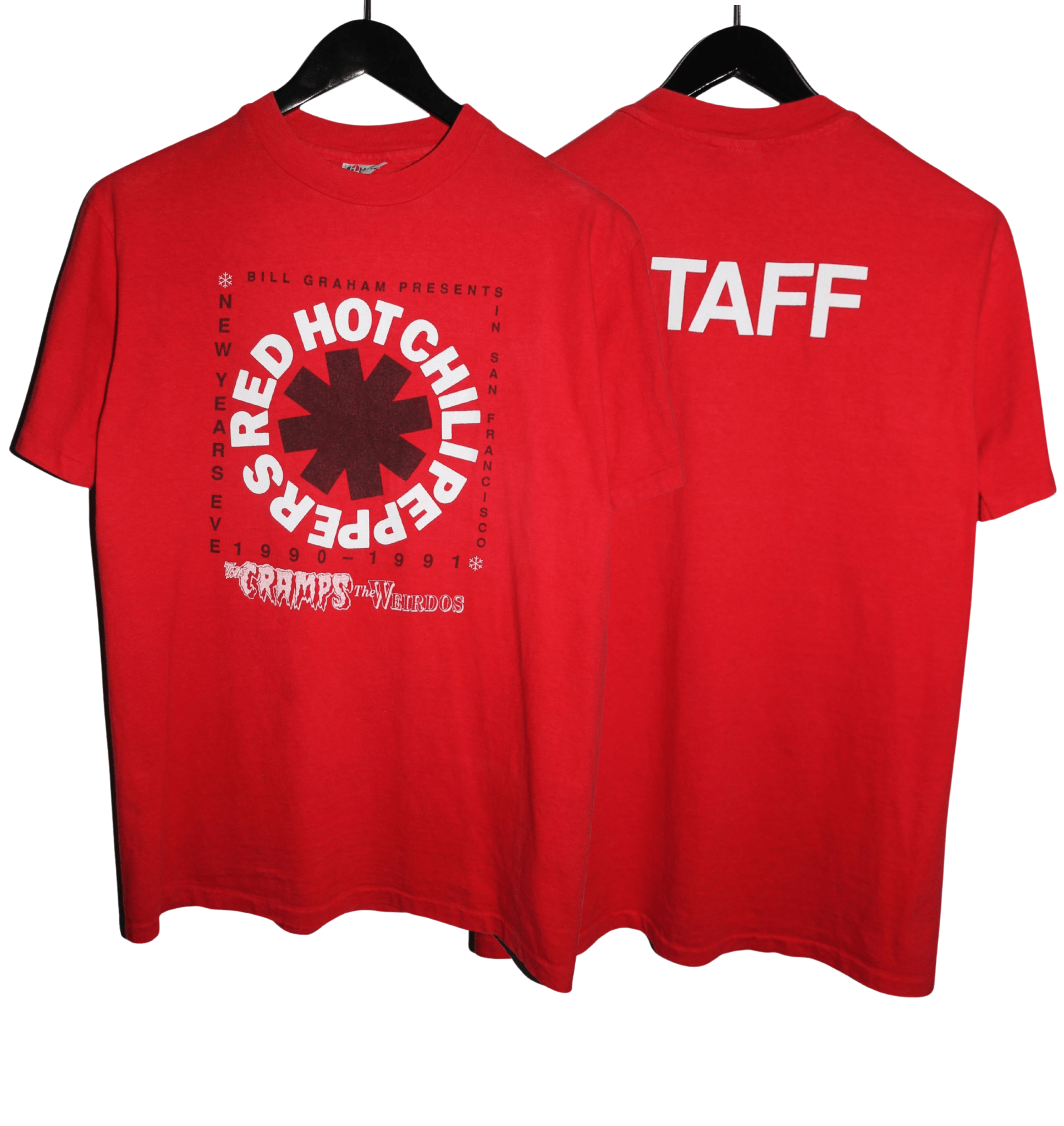 Red Hot Chili Peppers The Cramps & The Weirdos 1990 New Years Eve Shirt - Faded AU
