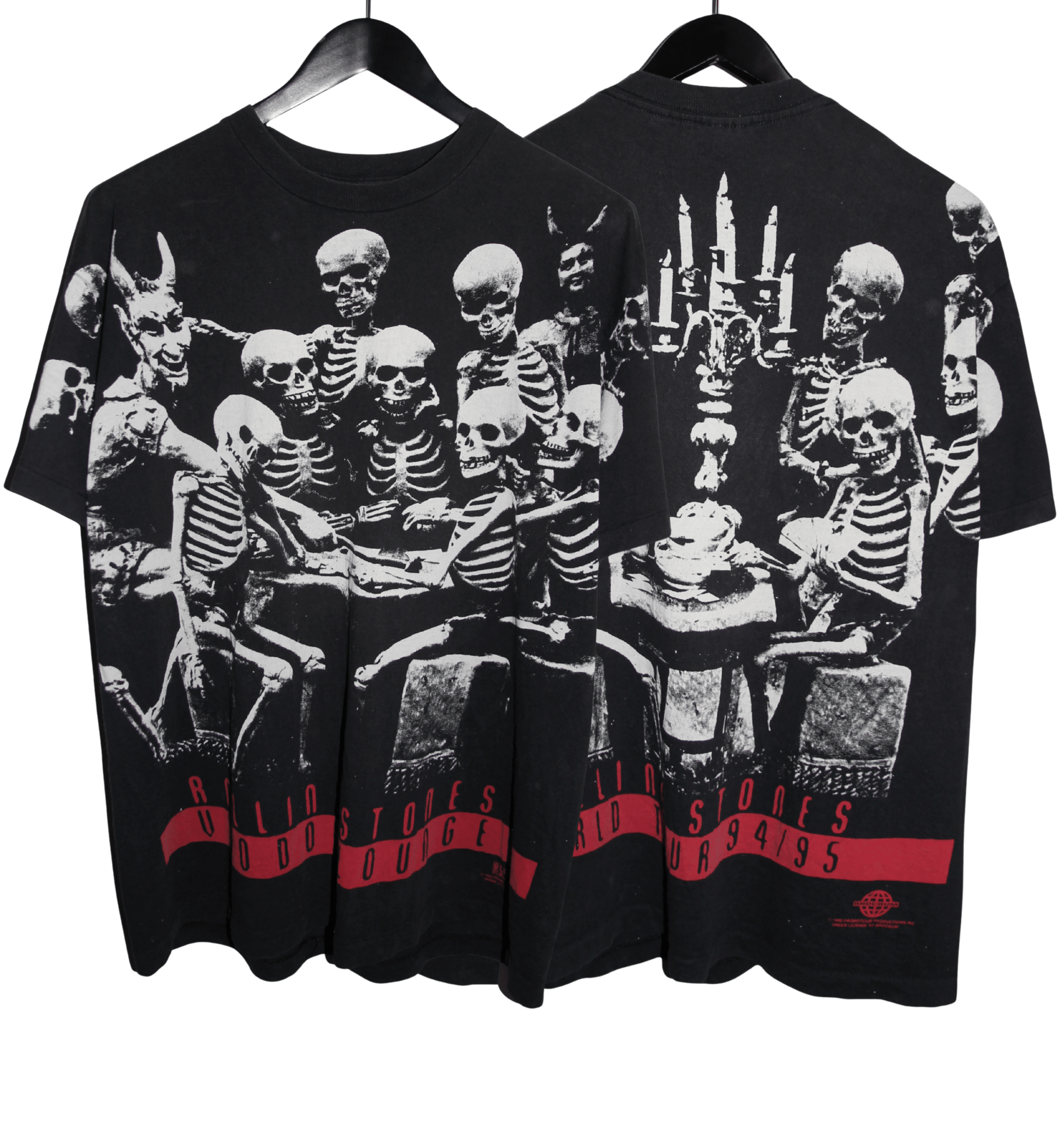 Rolling Stones 1994 Voodoo Lounge All Over Print Shirt - Faded AU