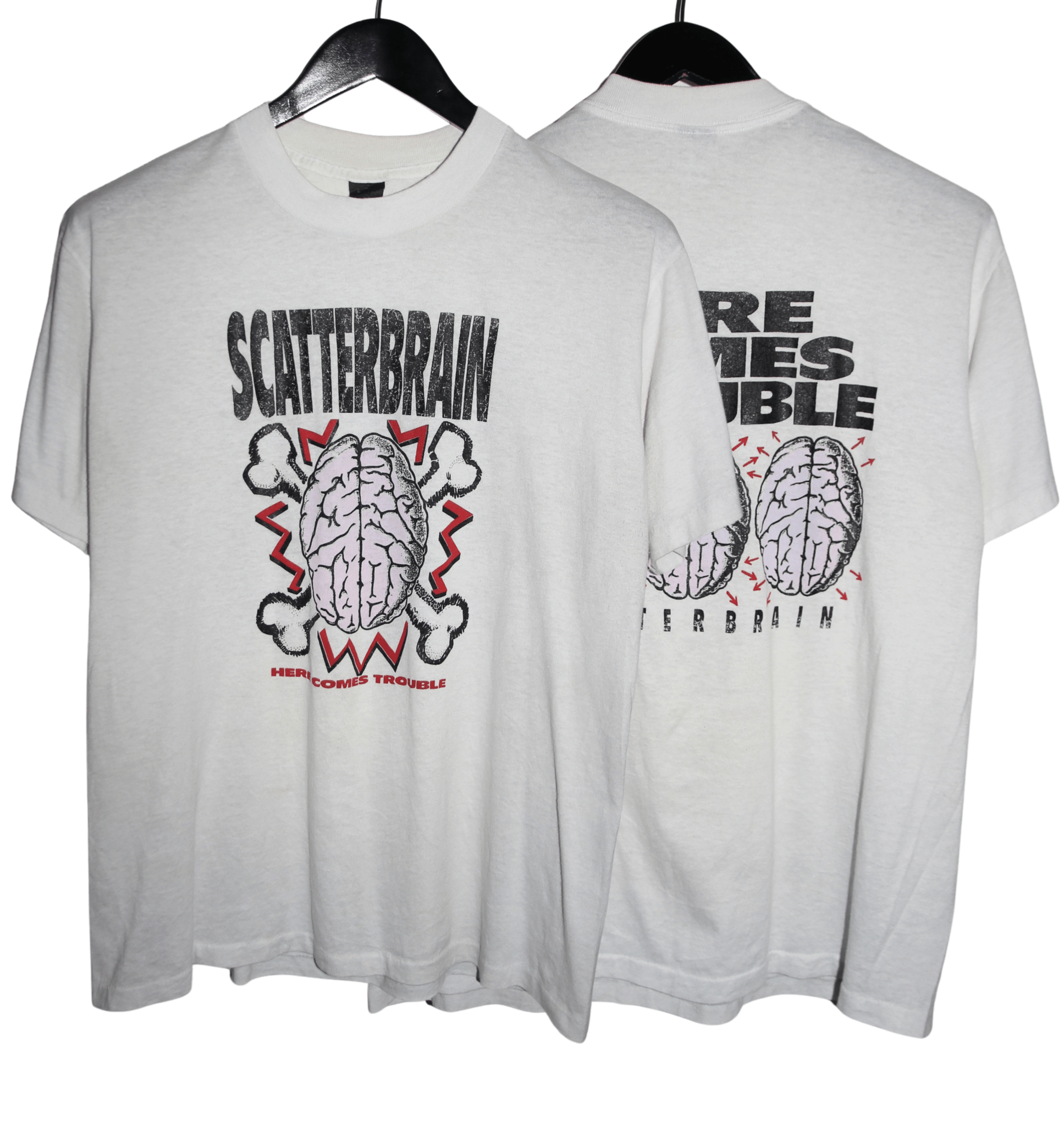 Scatterbrain 1990 Here Comes Trouble Album Shirt - Faded AU