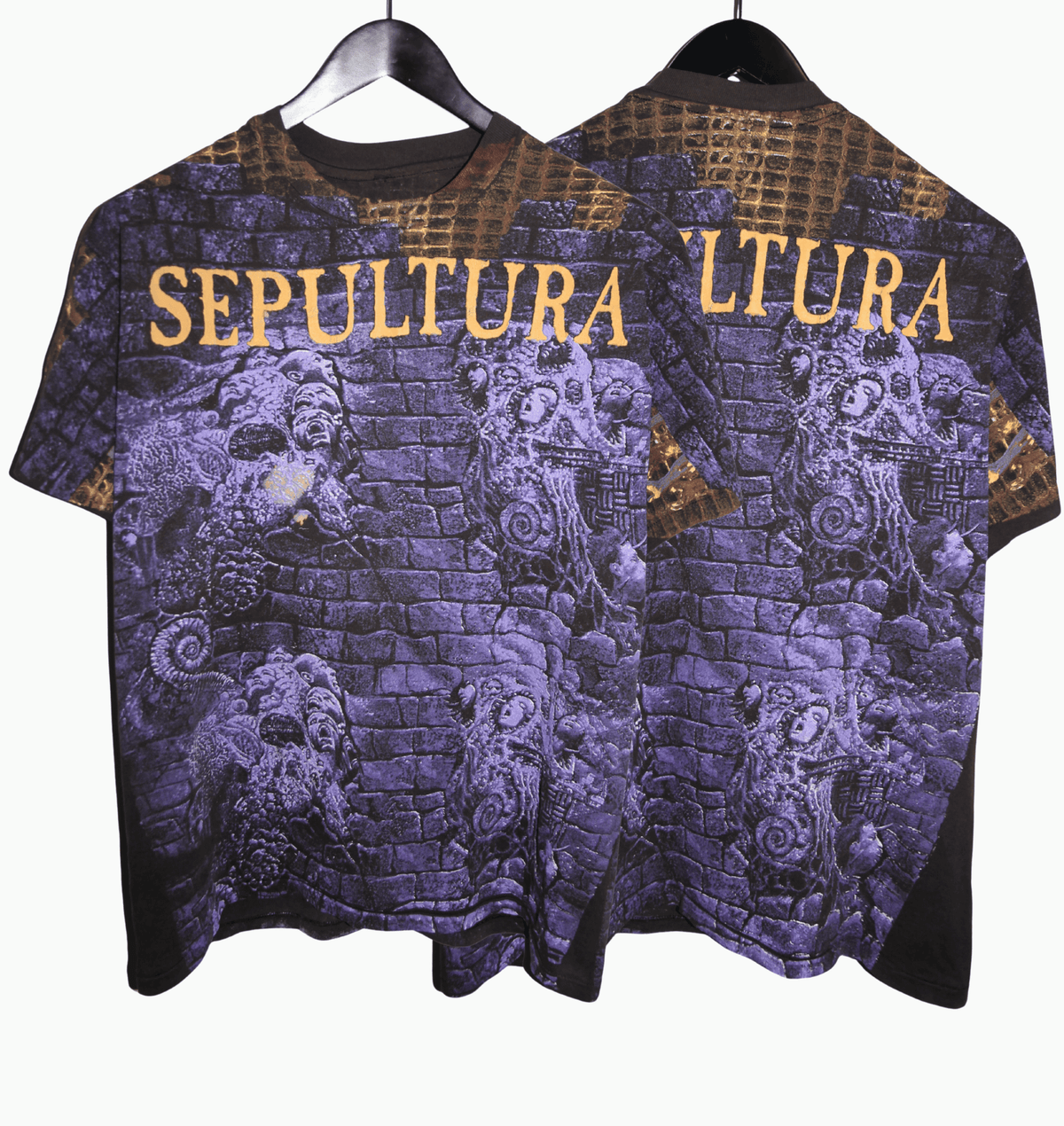 Sepultura 1993 Chaos A.D. All Over Print Shirt - Faded AU