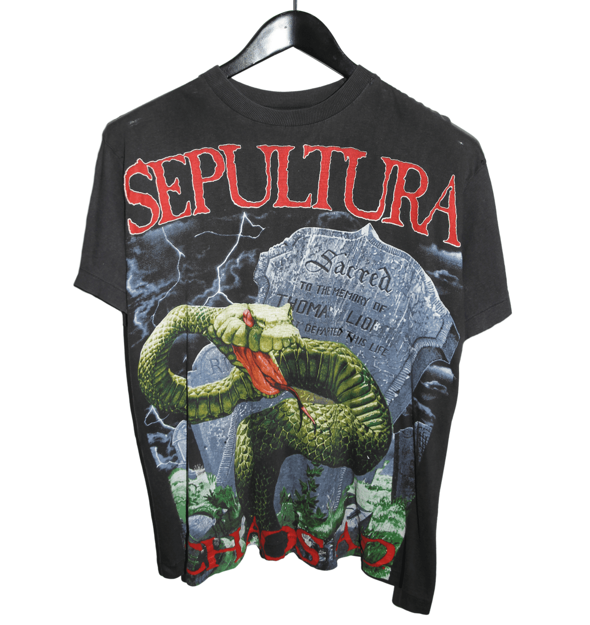Sepultura 90's Chaos A.D. Serpent All Over Print Shirt - Faded AU