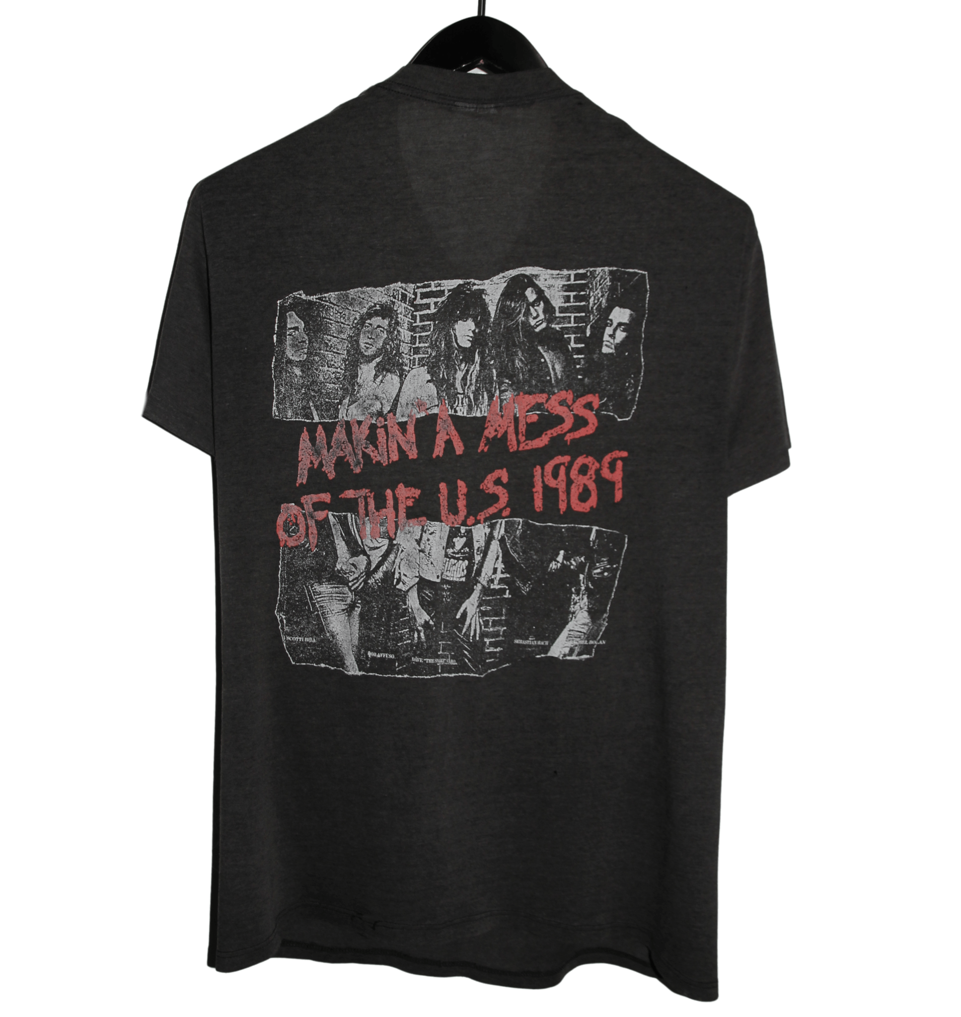 Skid Row 1989 Mess Of The US Tour Shirt - Faded AU