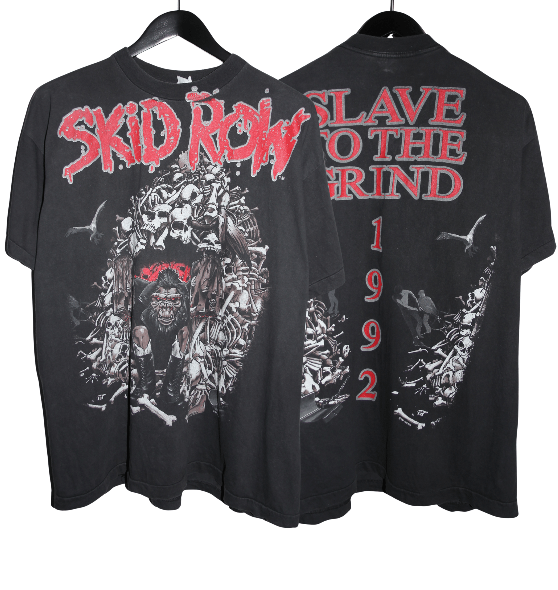 Skid Row 1992 Slave To The Grind Tour Shirt - Faded AU