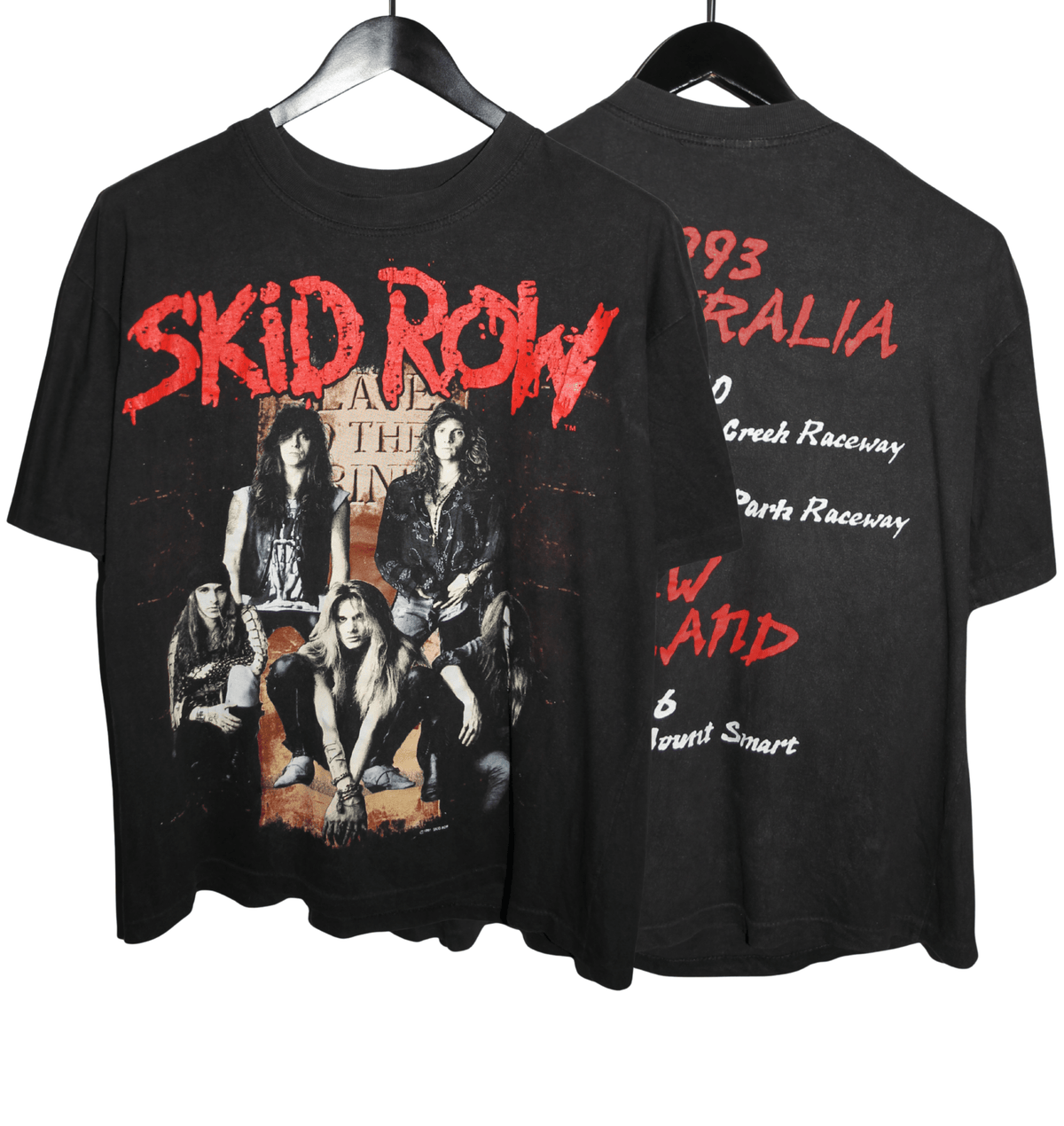 Skid Row 1993 Slave To The Grind Tour Shirt - Faded AU
