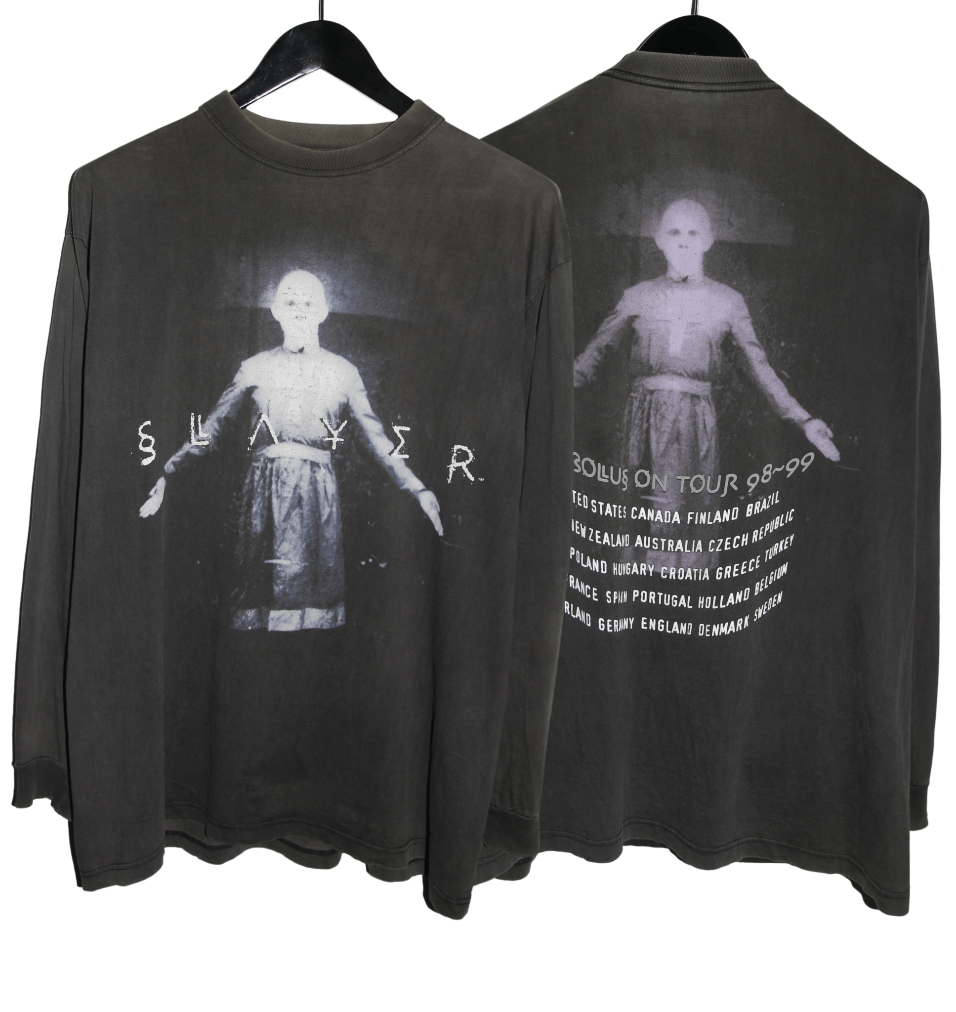 Slayer 1998 Diabolus In Musica Tour Long Sleeve - Faded AU