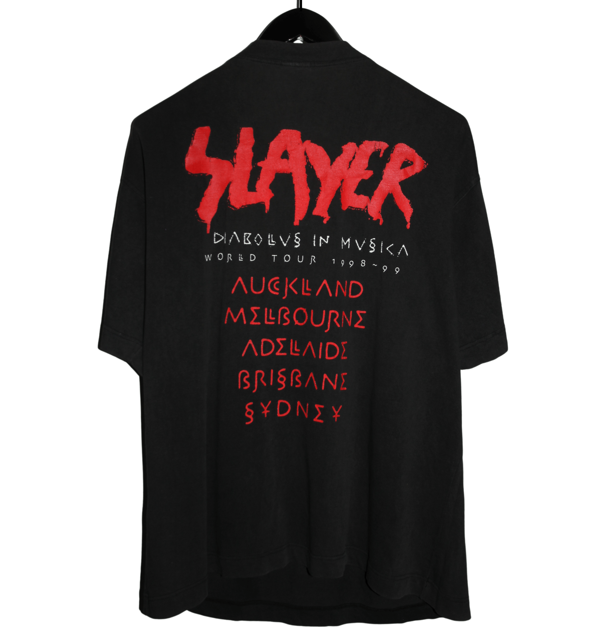 Slayer 1998 Diabolus In Musica Tour Shirt - Faded AU