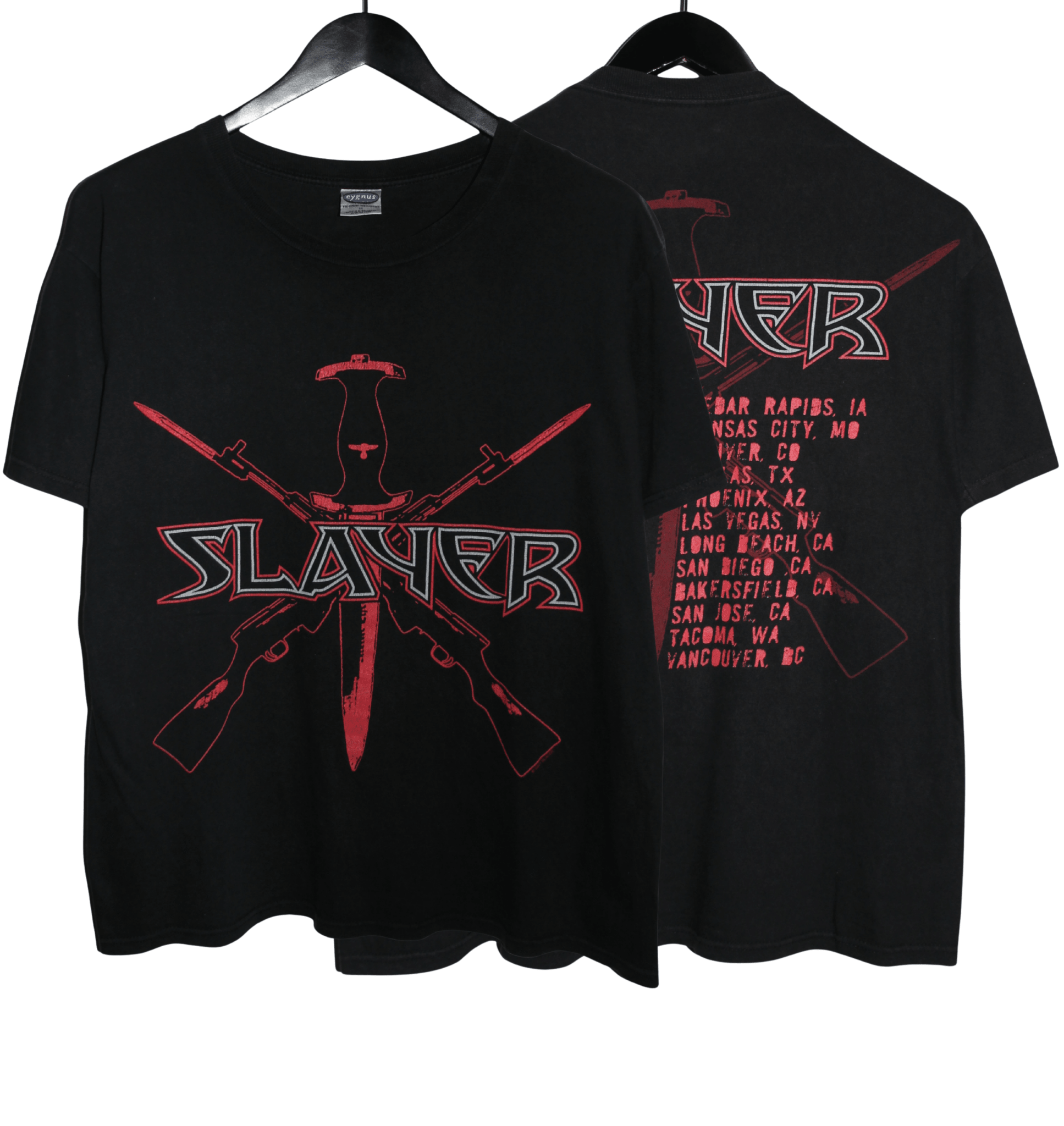 Slayer 2001 Guns Shirt - Faded AU