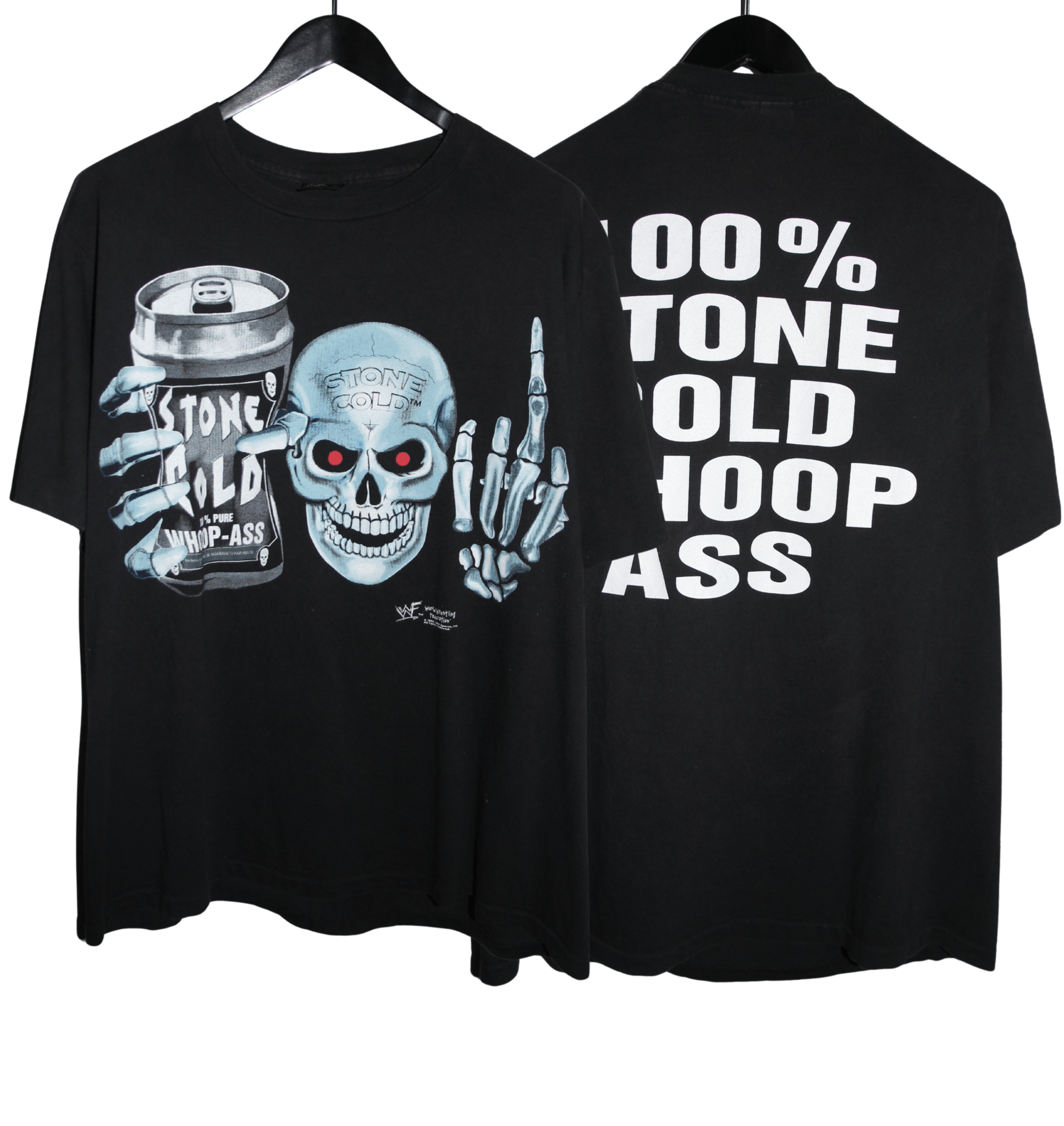 Stone Cold Steve Austin 1998 Whoop Ass Can Shirt - Faded AU