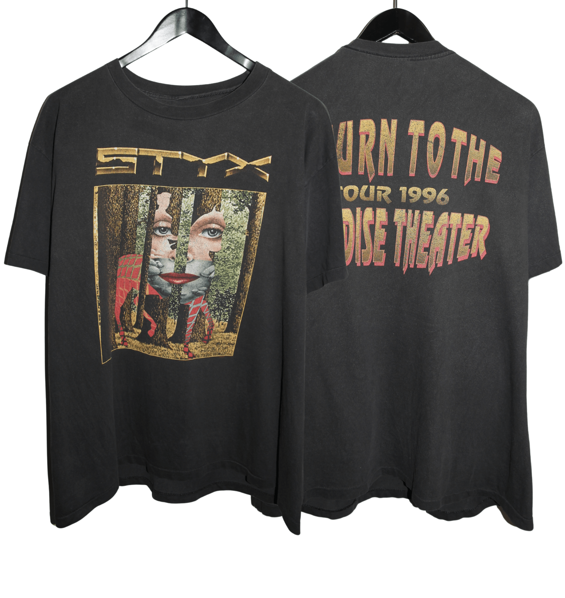 STYX 1996 Return To Paradise Theatre Tour Shirt - Faded AU