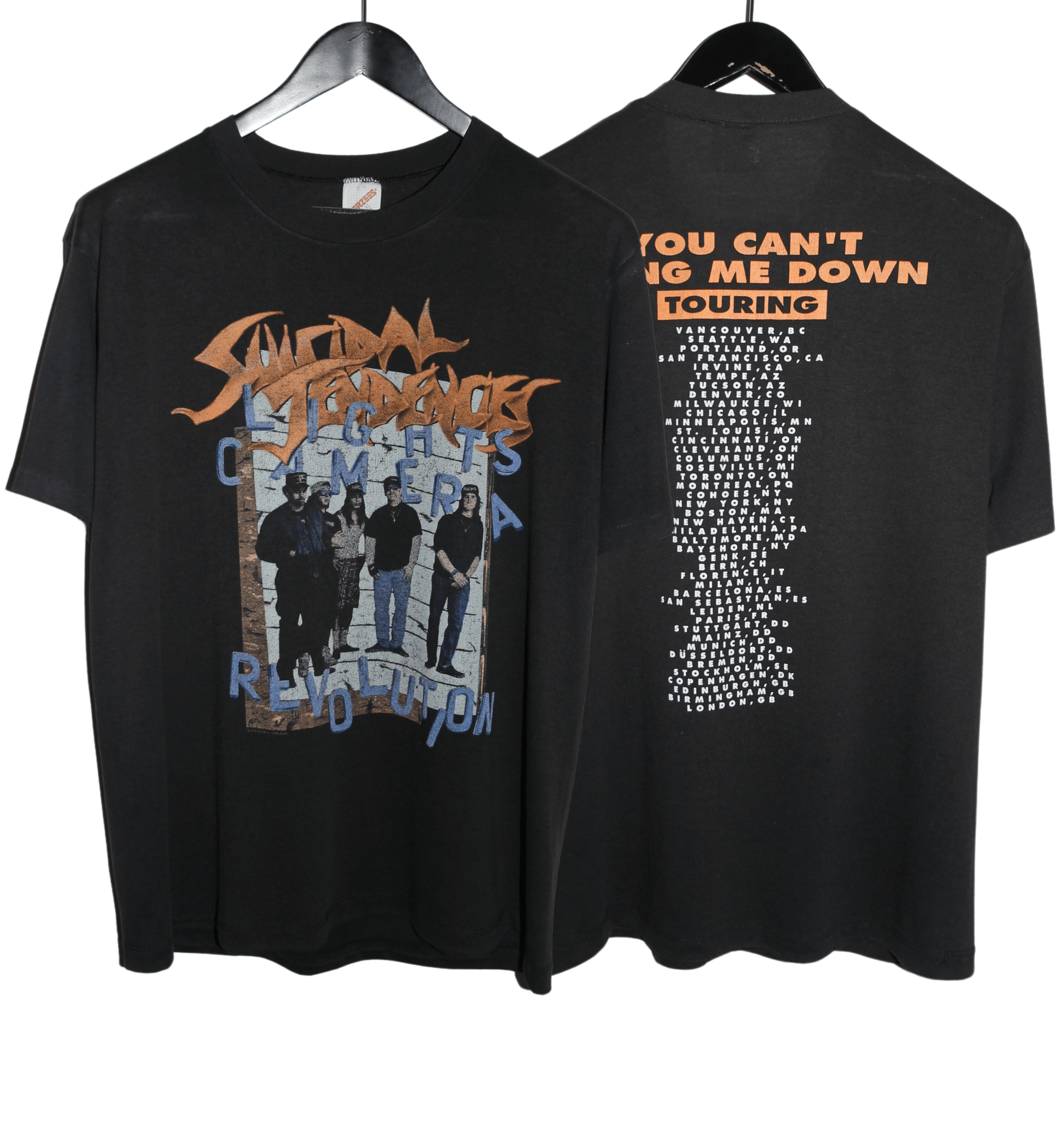 Suicidal Tendencies 1990 Lights Camera Revolution Tour Shirt - Faded AU