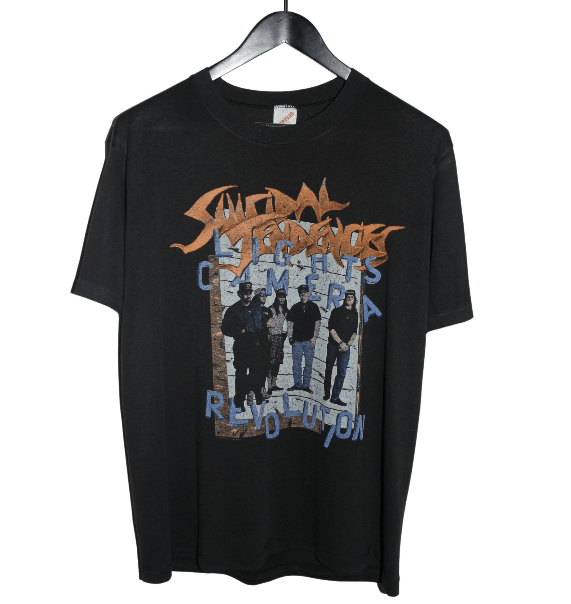 Suicidal Tendencies 1990 Lights Camera Revolution Tour Shirt - Faded AU
