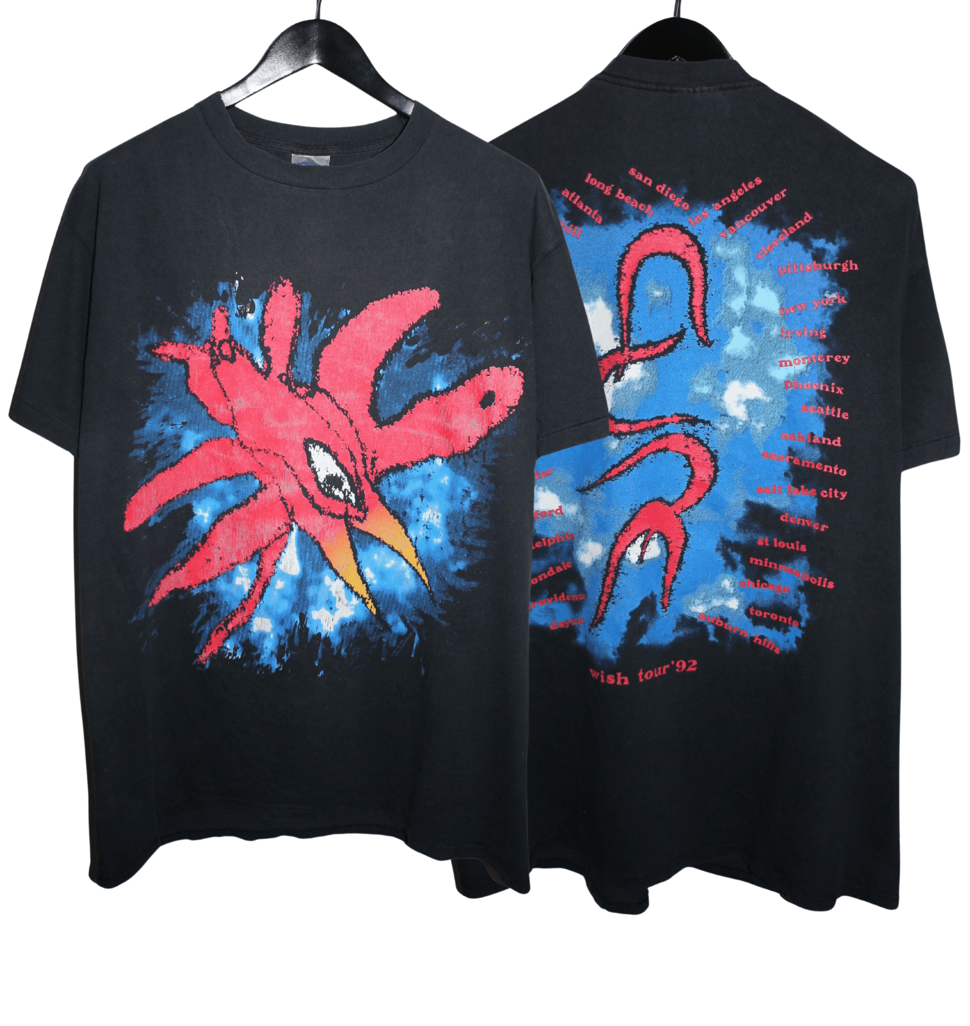 The Cure 1992 Wish Tour Shirt - Faded AU