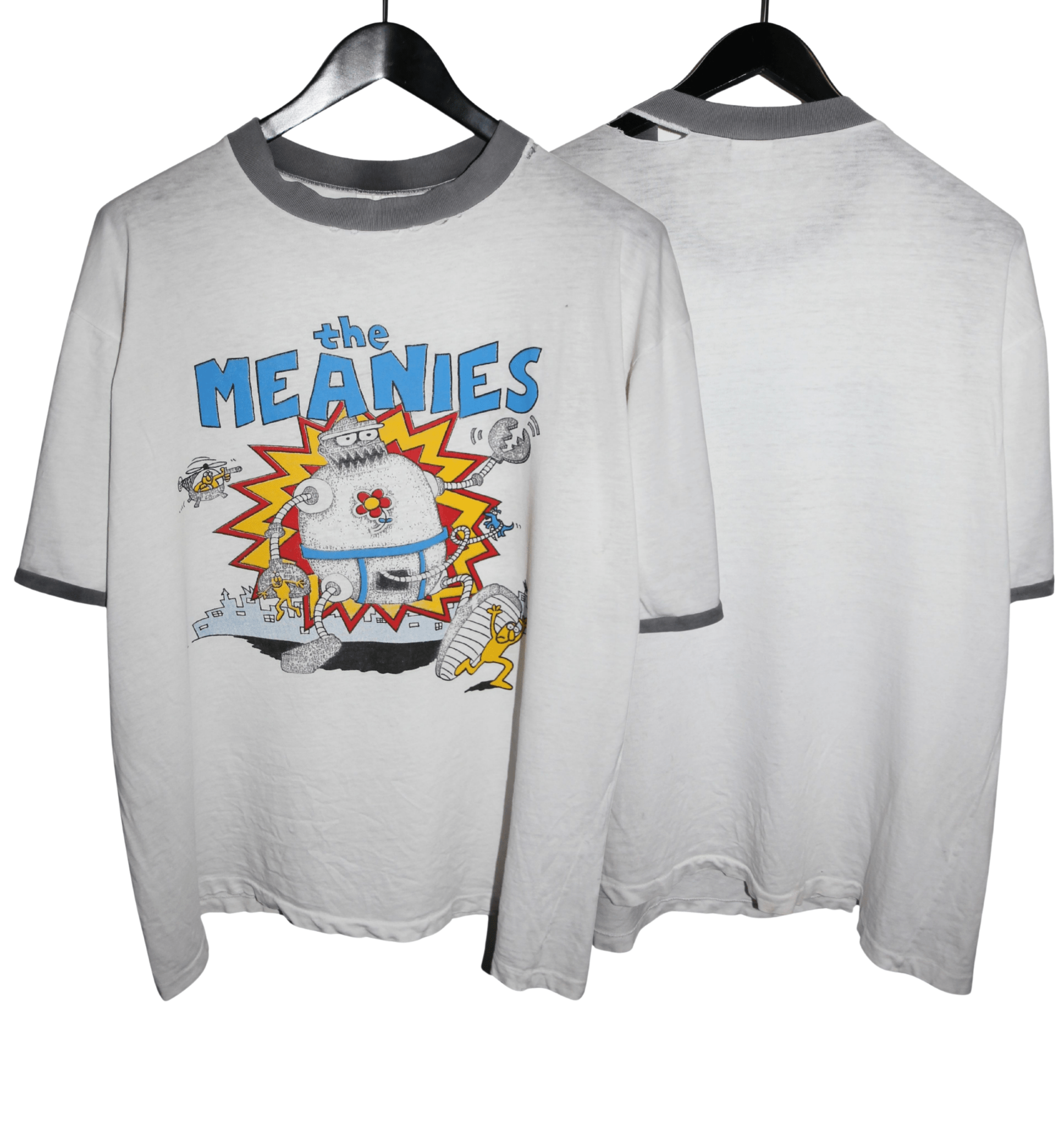 The Meanies 90's Ringer Shirt - Faded AU