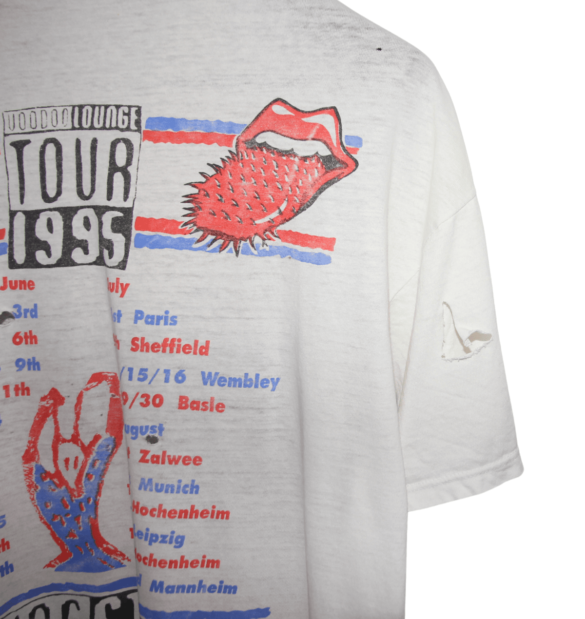 The Rolling Stones 1995 Voodoo Lounge Tour Shirt - Faded AU