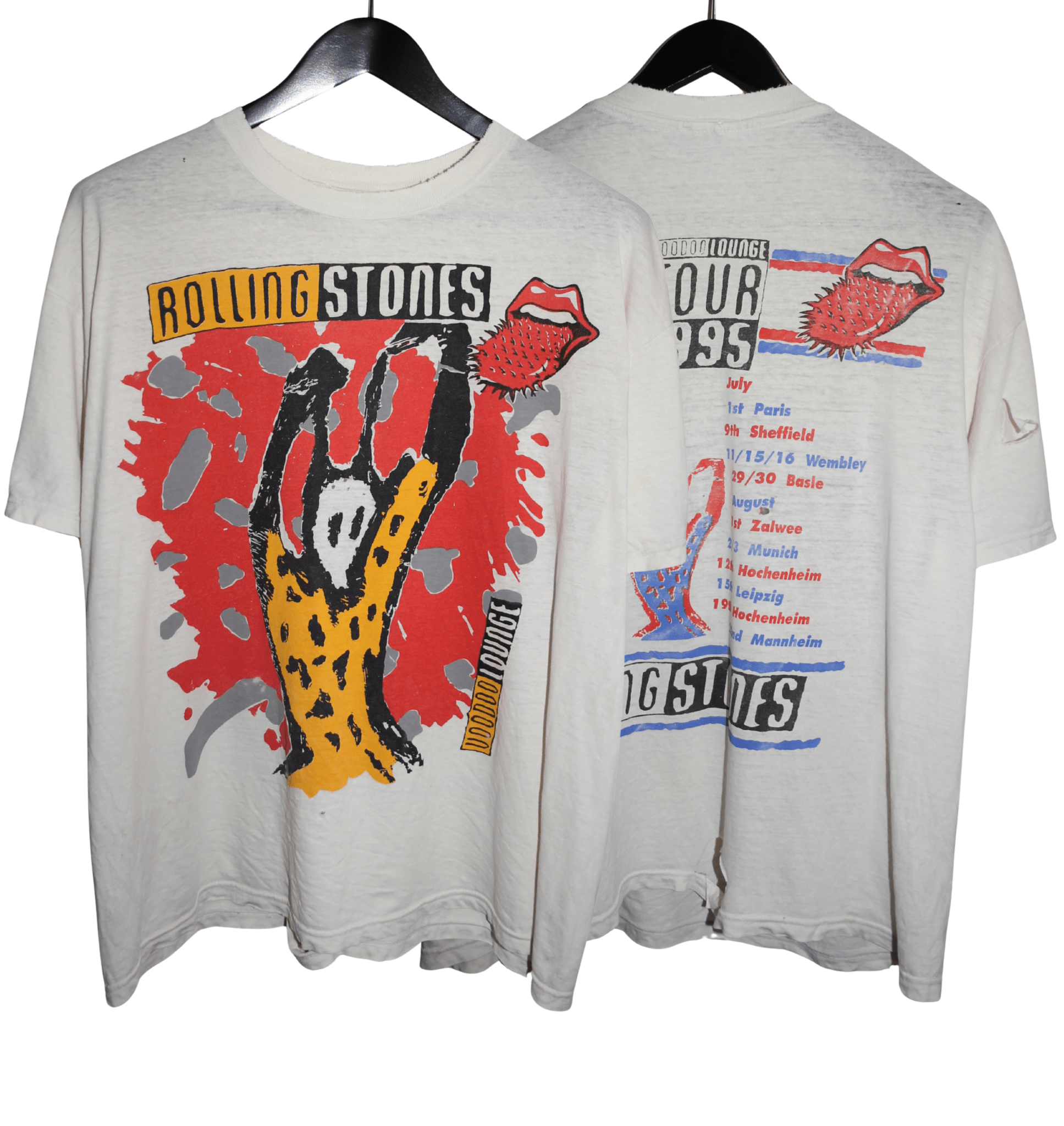 The Rolling Stones 1995 Voodoo Lounge Tour Shirt - Faded AU