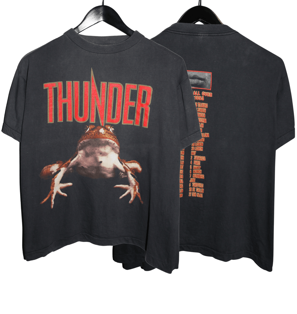 Thunder 1993 Laughing All Over Europe Shirt - Faded AU
