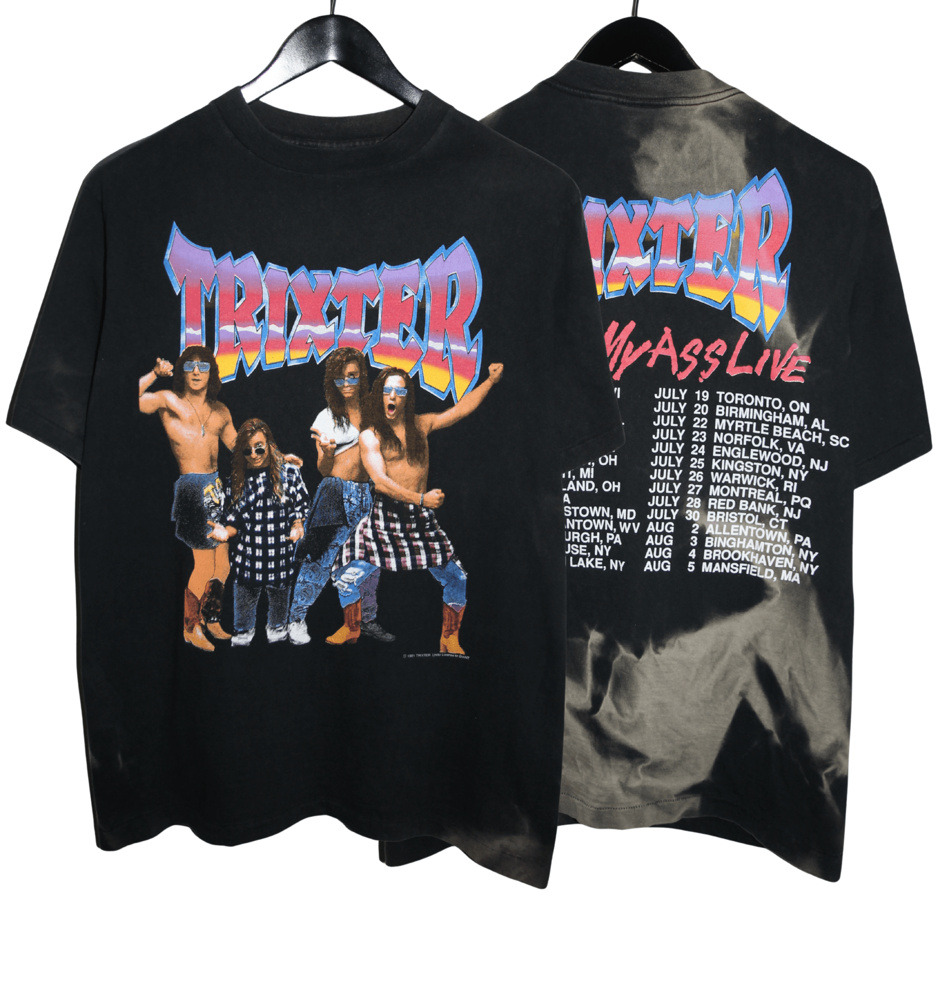 Trixter 1991 Kicked My Ass Live Tour Shirt - Faded AU