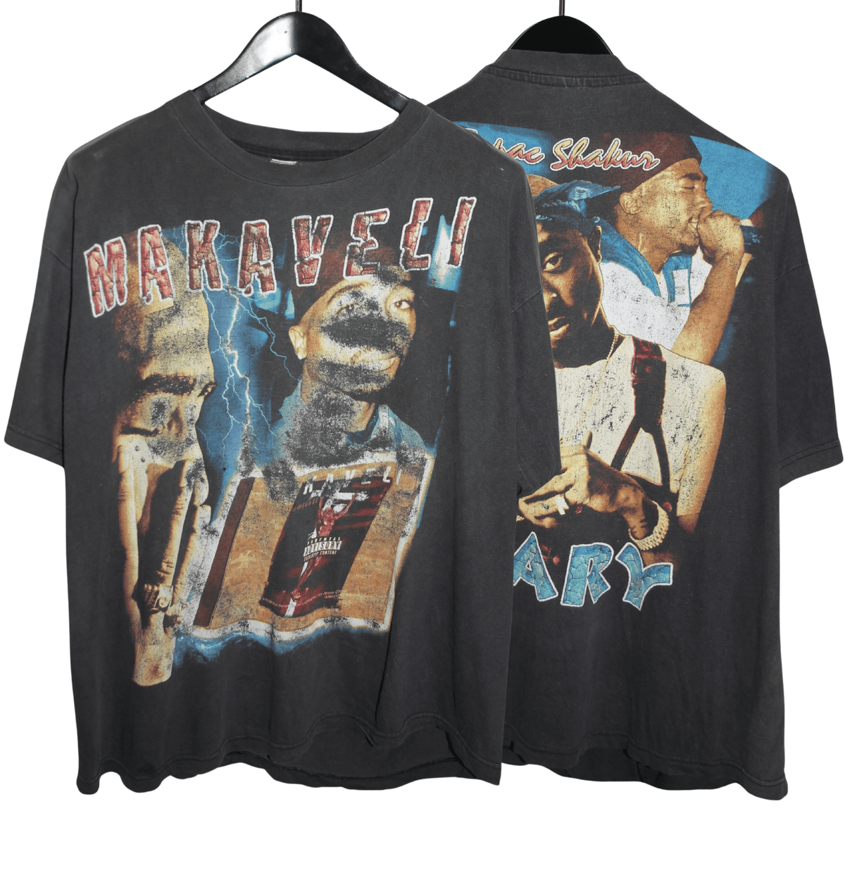 Tupac 90's Hail Mary Makaveli Rap Tee - Faded AU