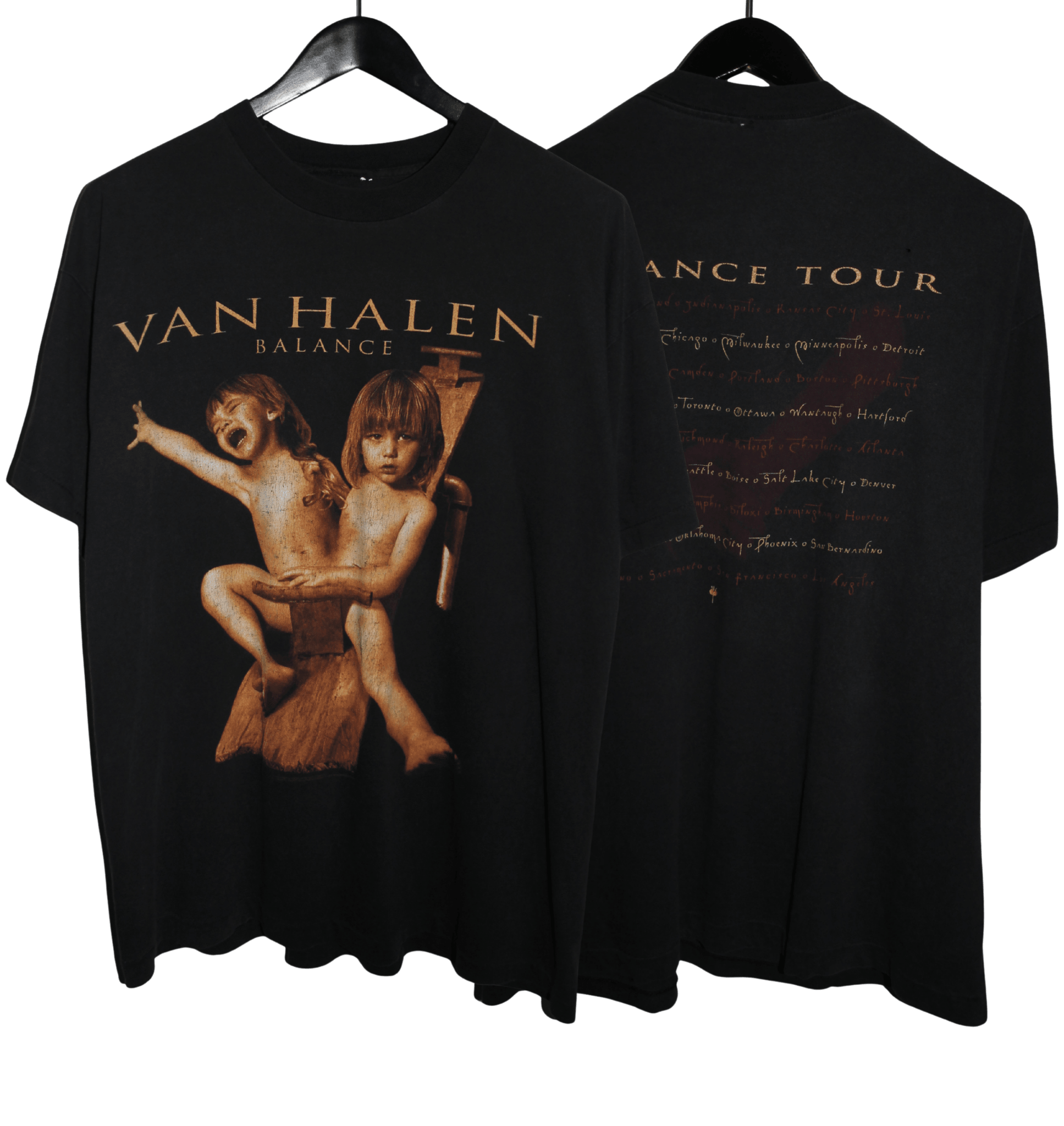 Van Halen 1995 Balance Album Tour Shirt - Faded AU