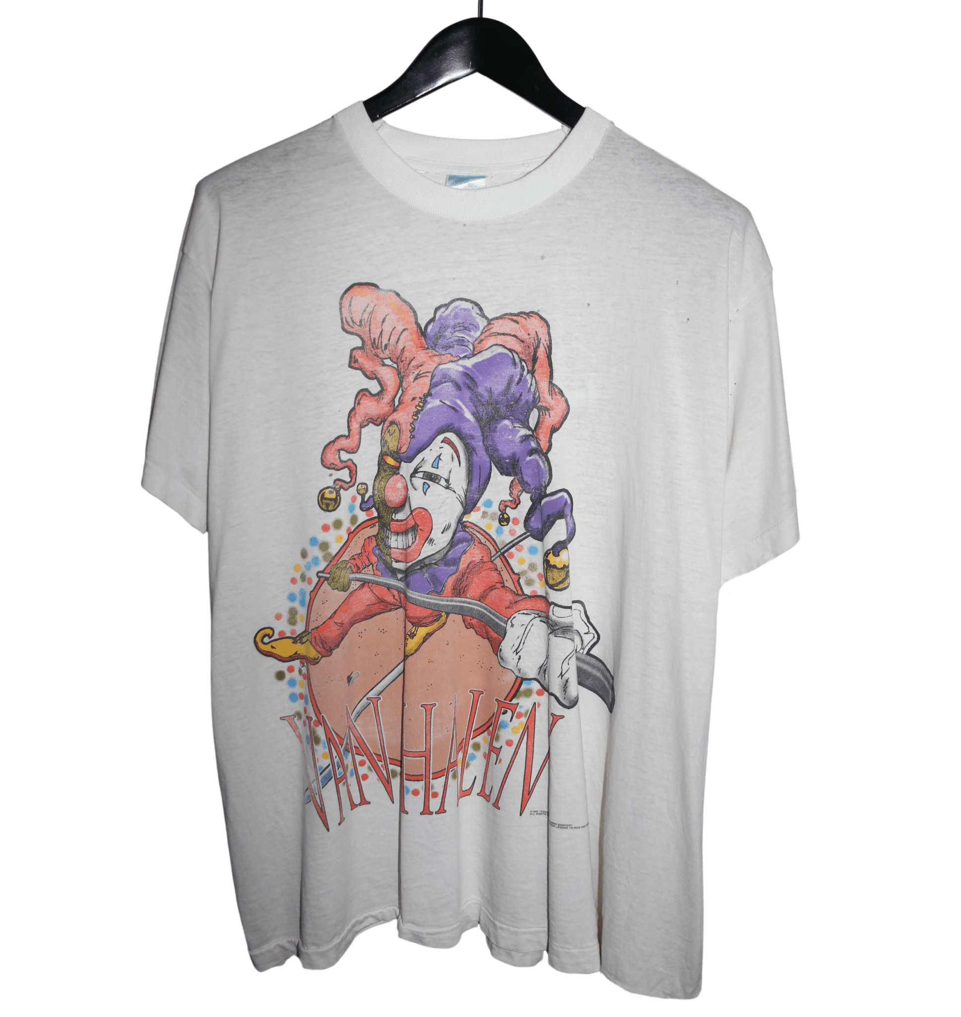 Van Halen 1995 Clown Balance Tour Shirt - Faded AU