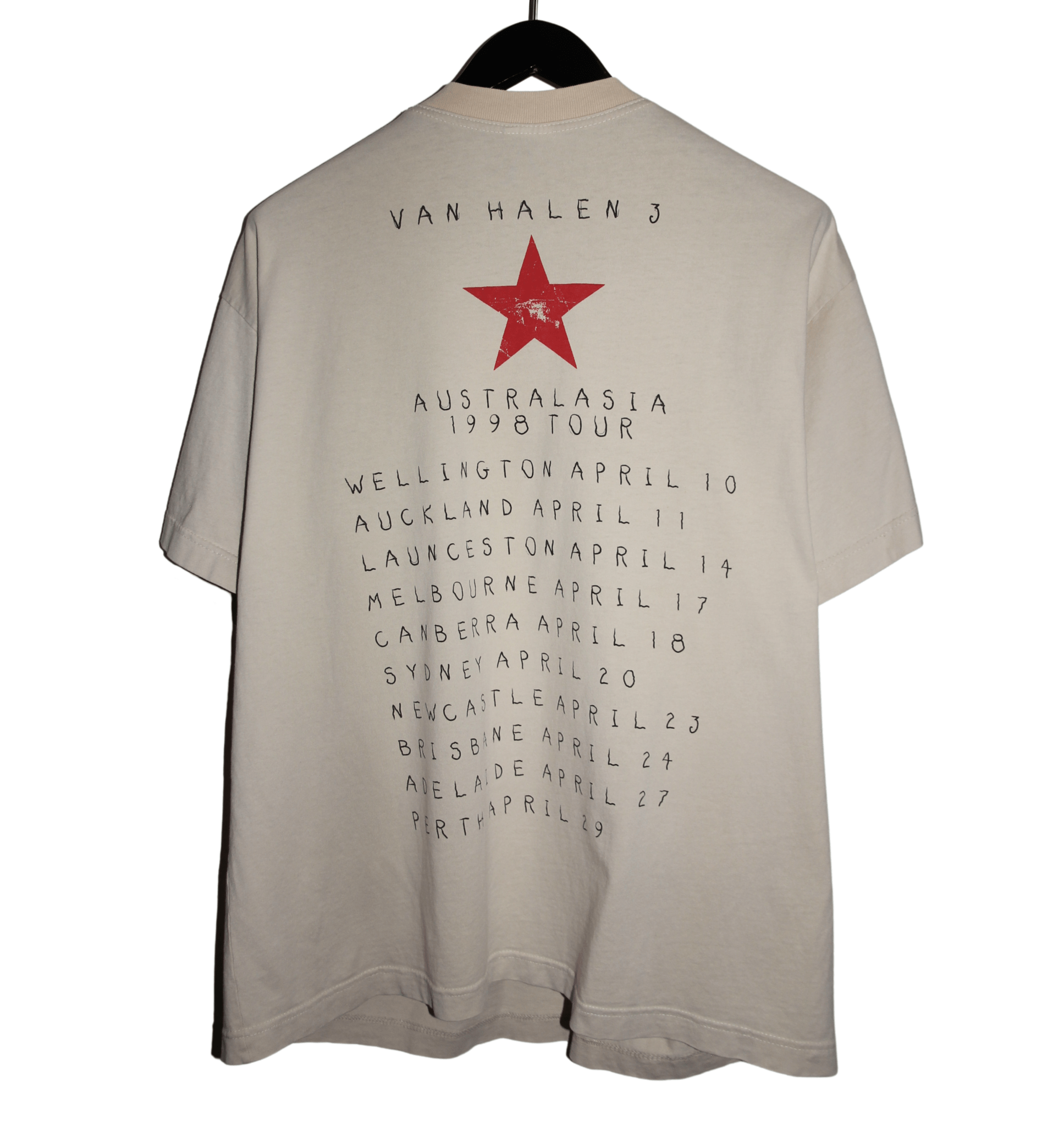 Van Halen III 1998 Australasia Tour Shirt - Faded AU