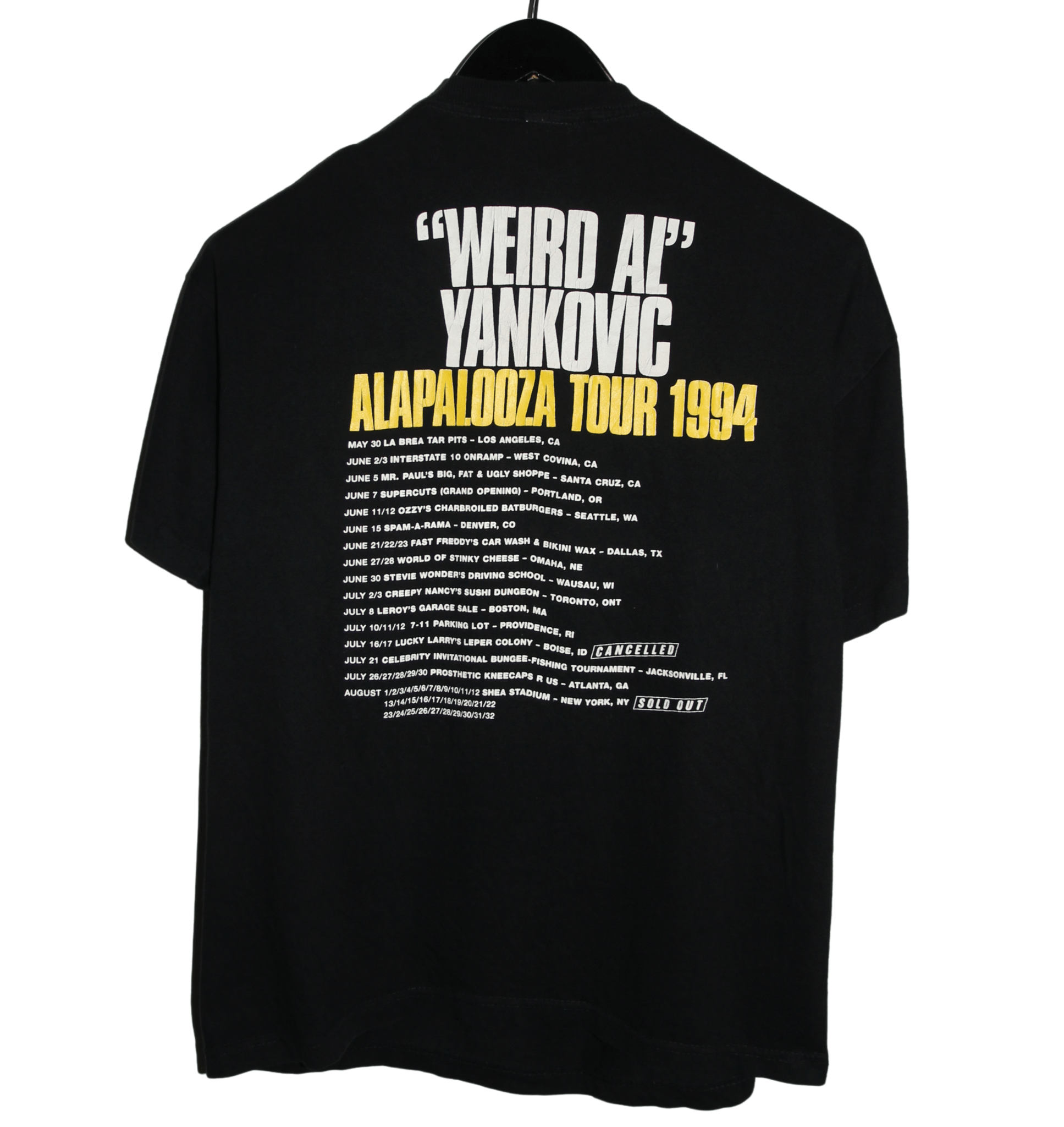Weird Al Yankovic 1994 Alapalooza Tour Shirt - Faded AU
